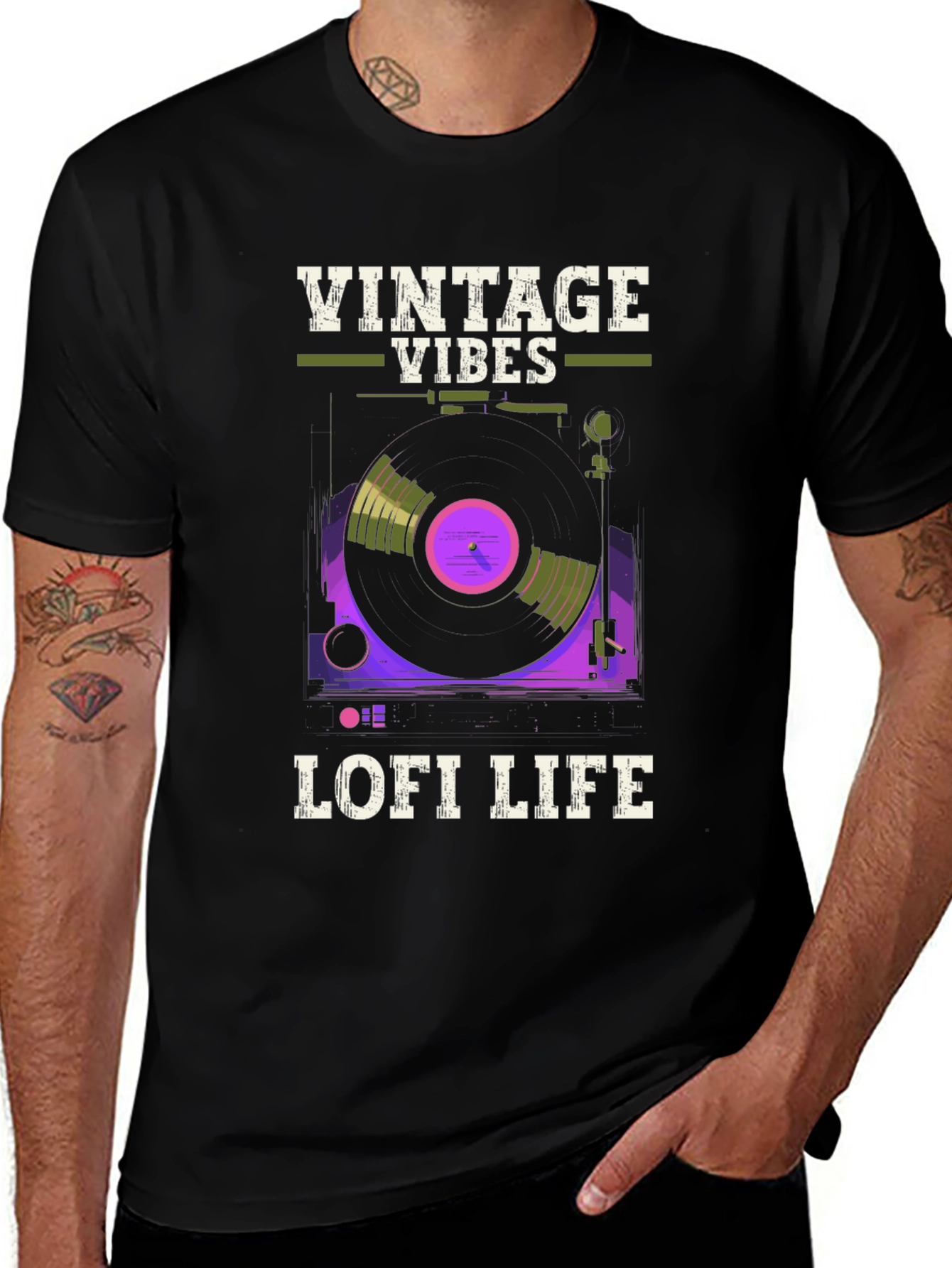 Variant 18 of Vintage Vibes Lofi Life Graphic Tee