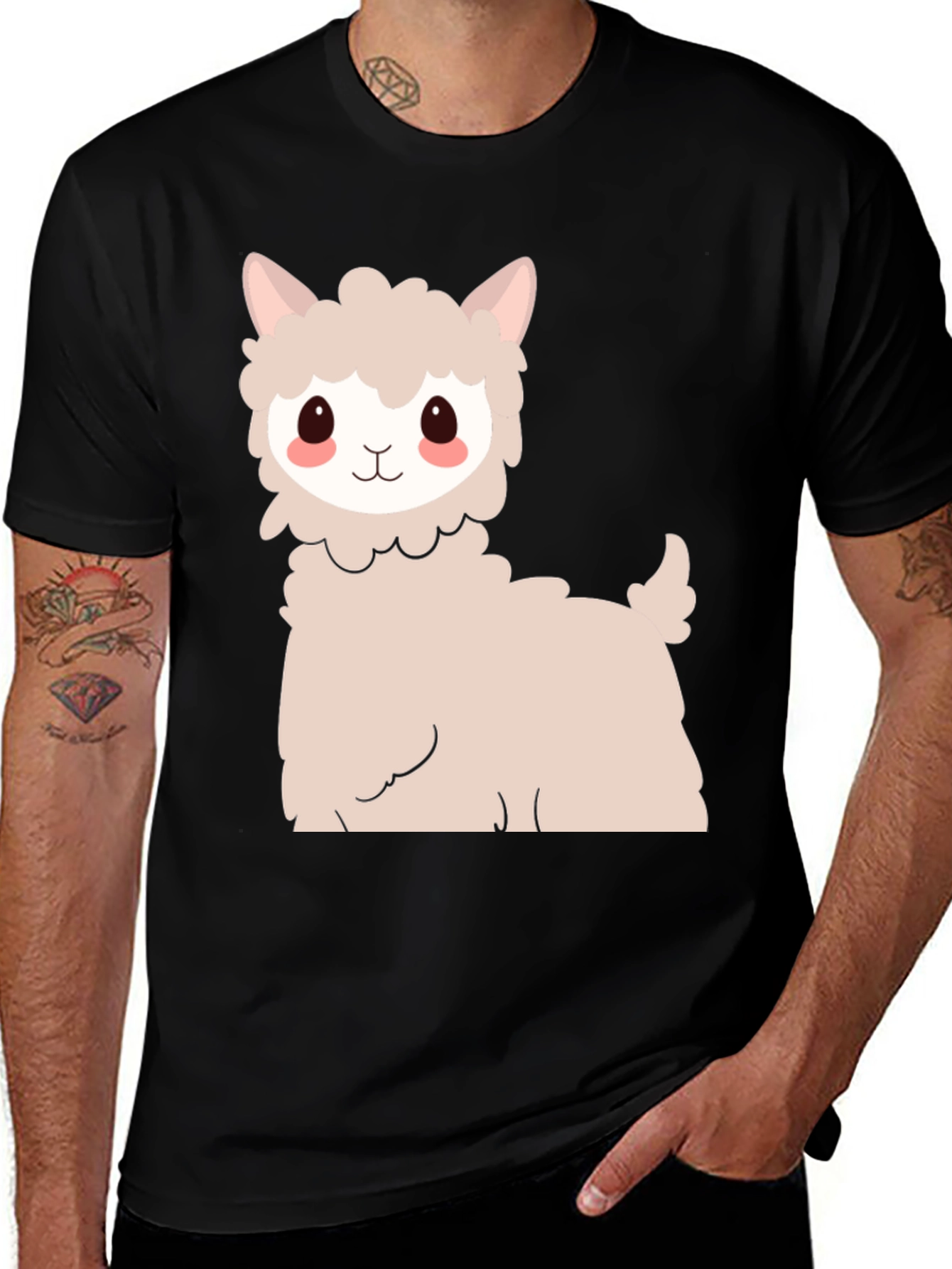 Variant 29 of Cute Llama Graphic Tee - Soft Cotton Comfort