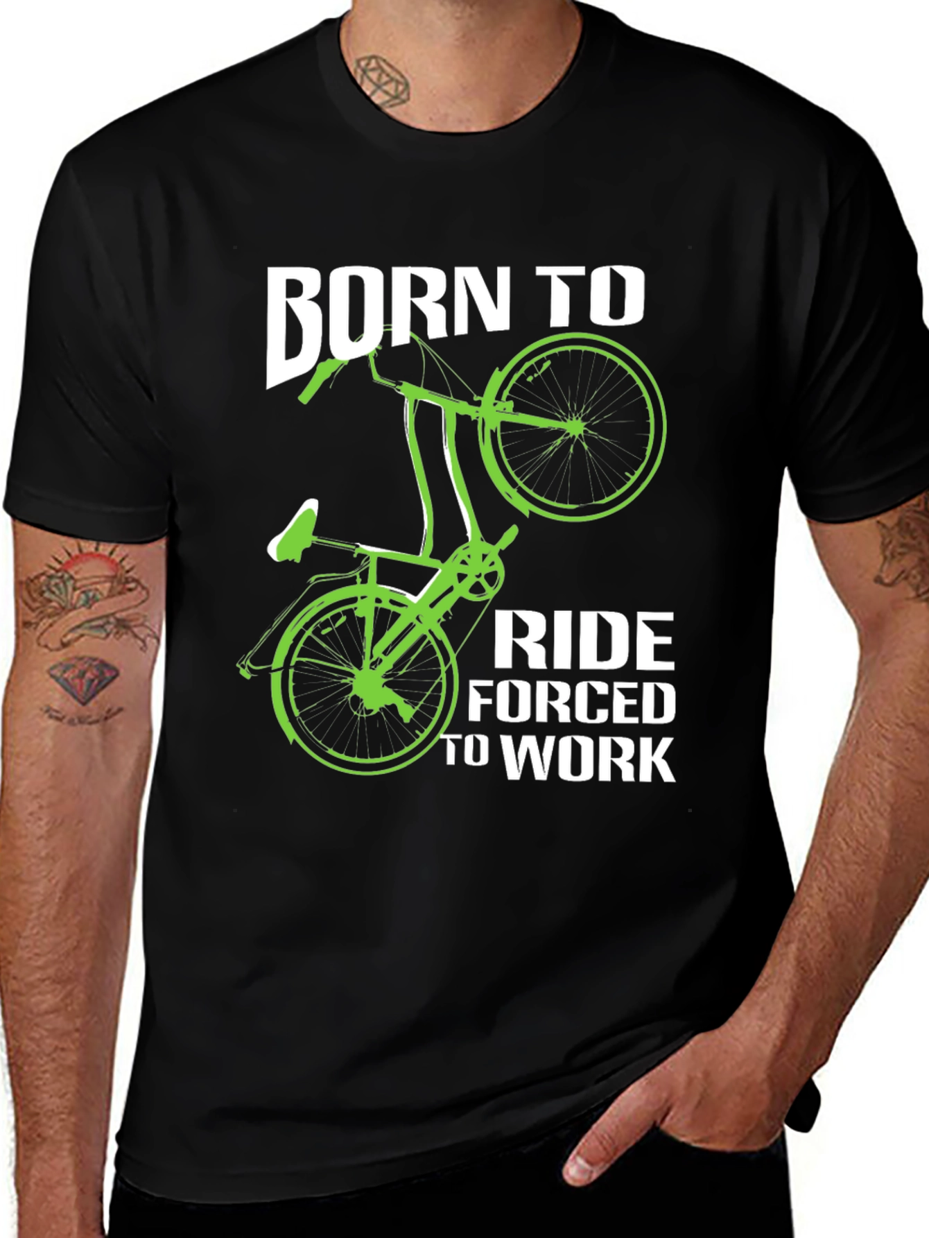 Variant 12 of Born to Ride T-Shirt - Funny Bike Graphic Tee