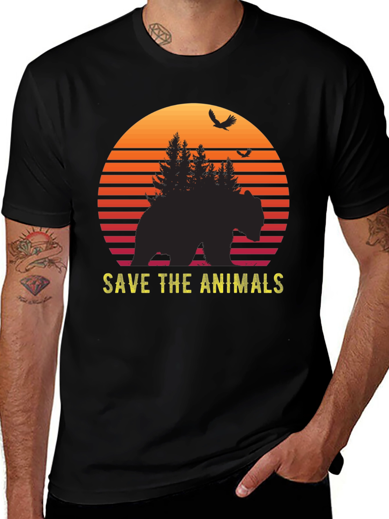 Variant 7 of Save the Animals Graphic T-Shirt