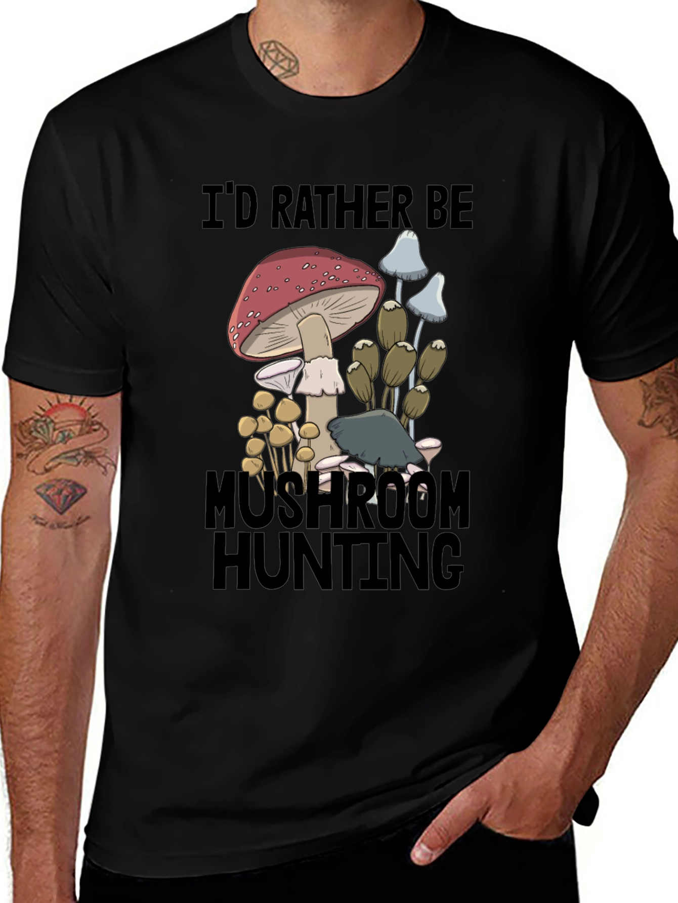 Variant 5 of Mushroom Hunting Graphic Tee