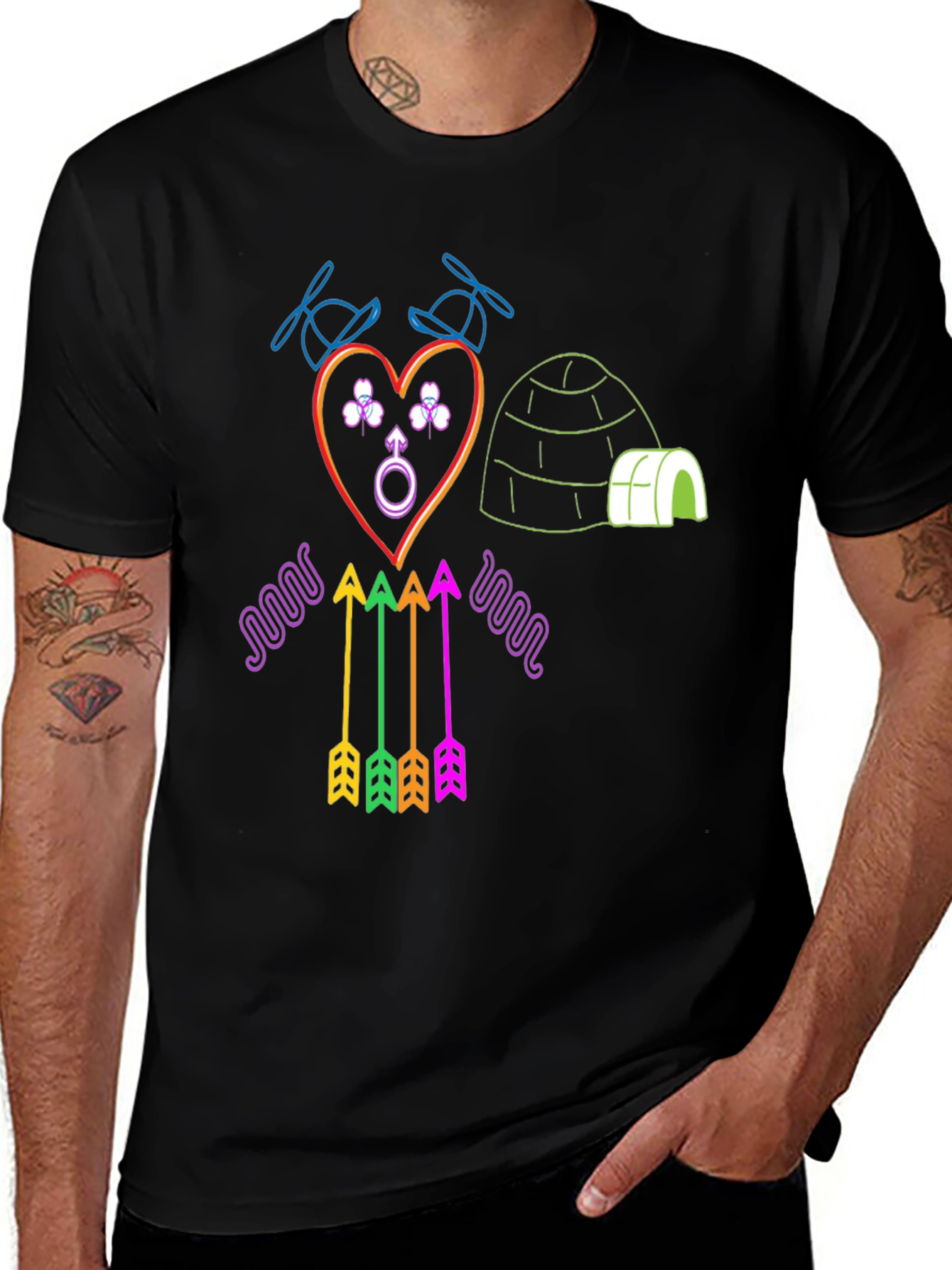 Neon Novelty Graphic T-Shirt