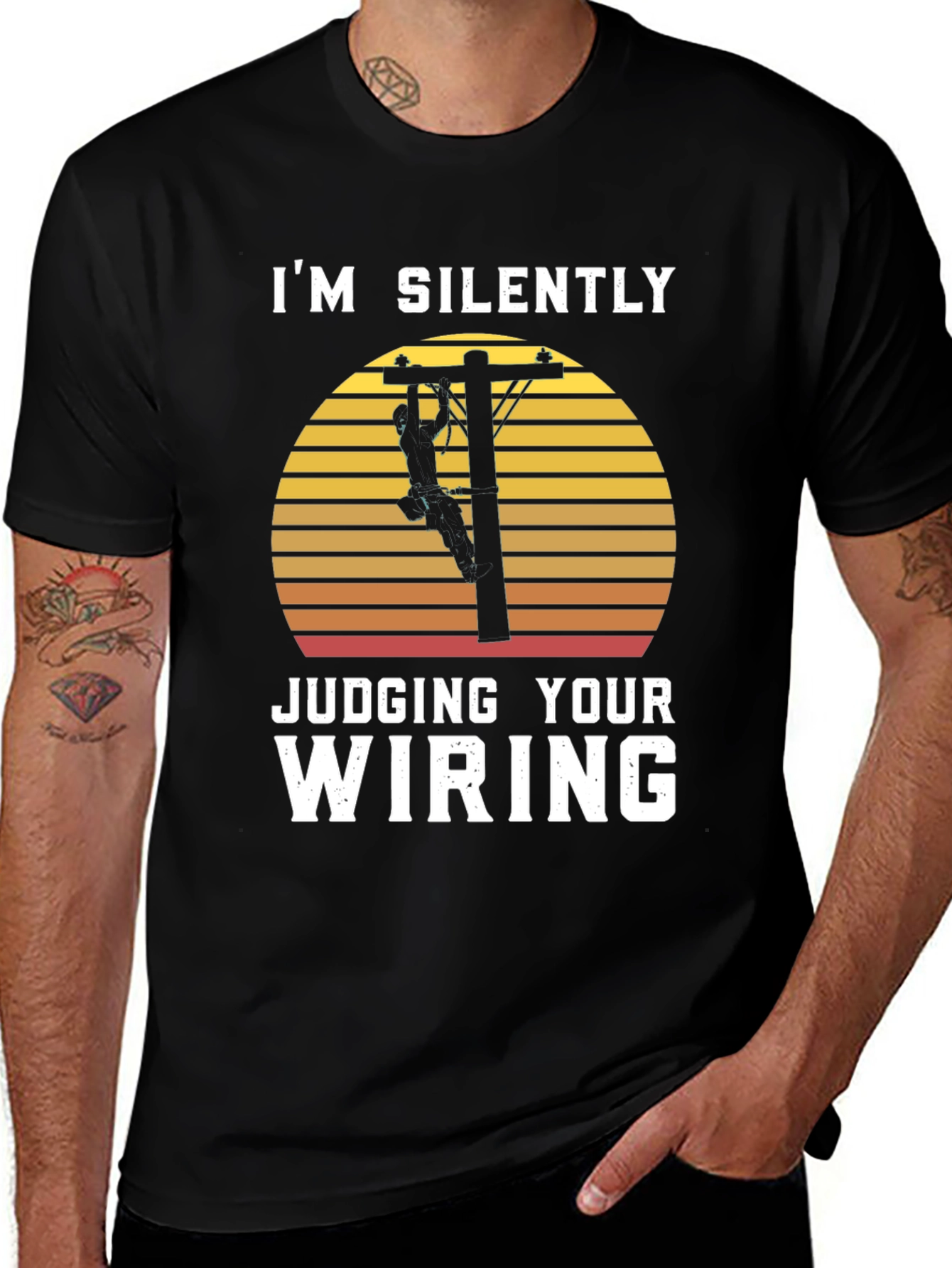 I'm Silently Judging Your Wiring Electrician T-Shirt
