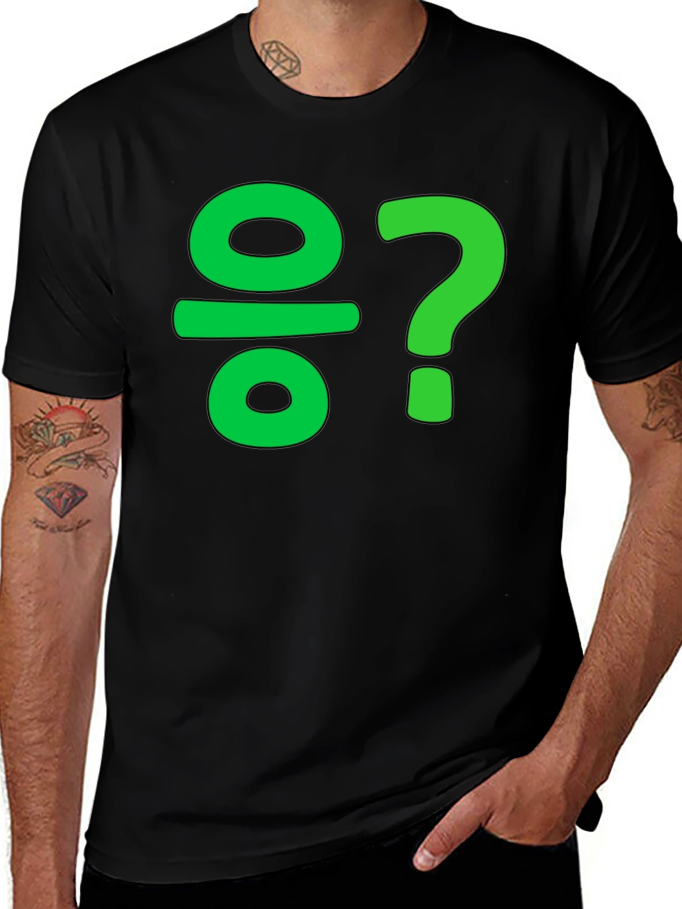 Riddler Inspired Green Question Tee