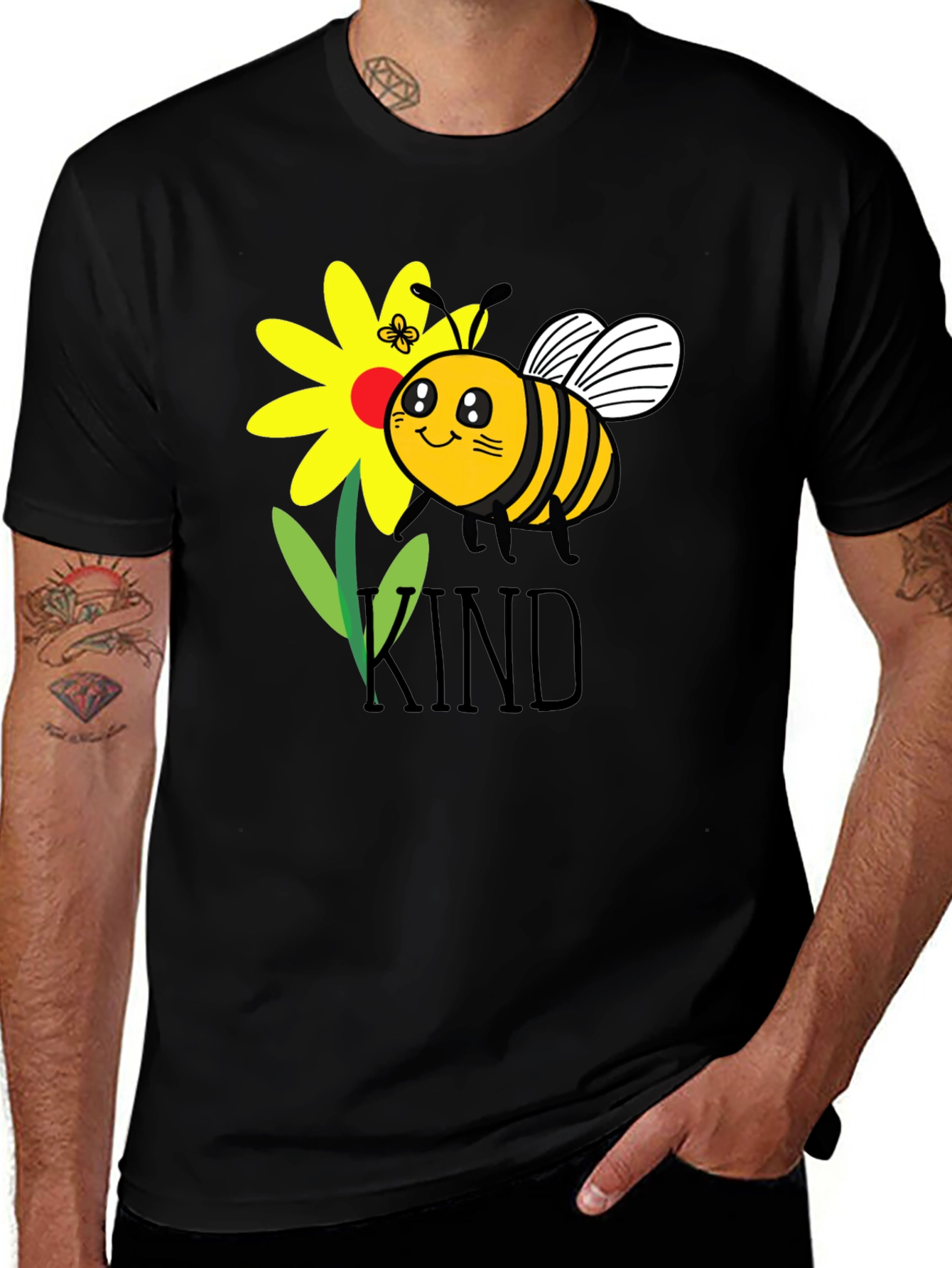 Variant 18 of Be Kind Bee Graphic T-Shirt - Soft Cotton Tee