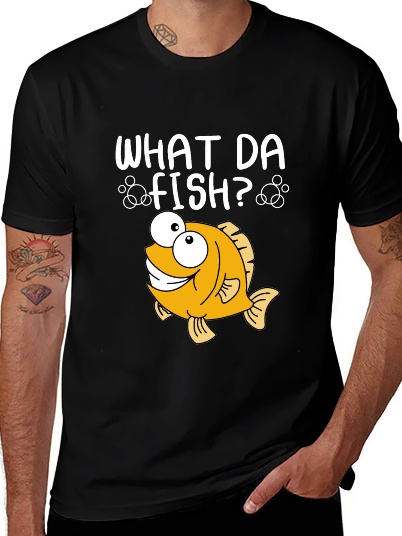 Variant 4 of What Da Fish? Graphic Tee - Funny Fish Shirt