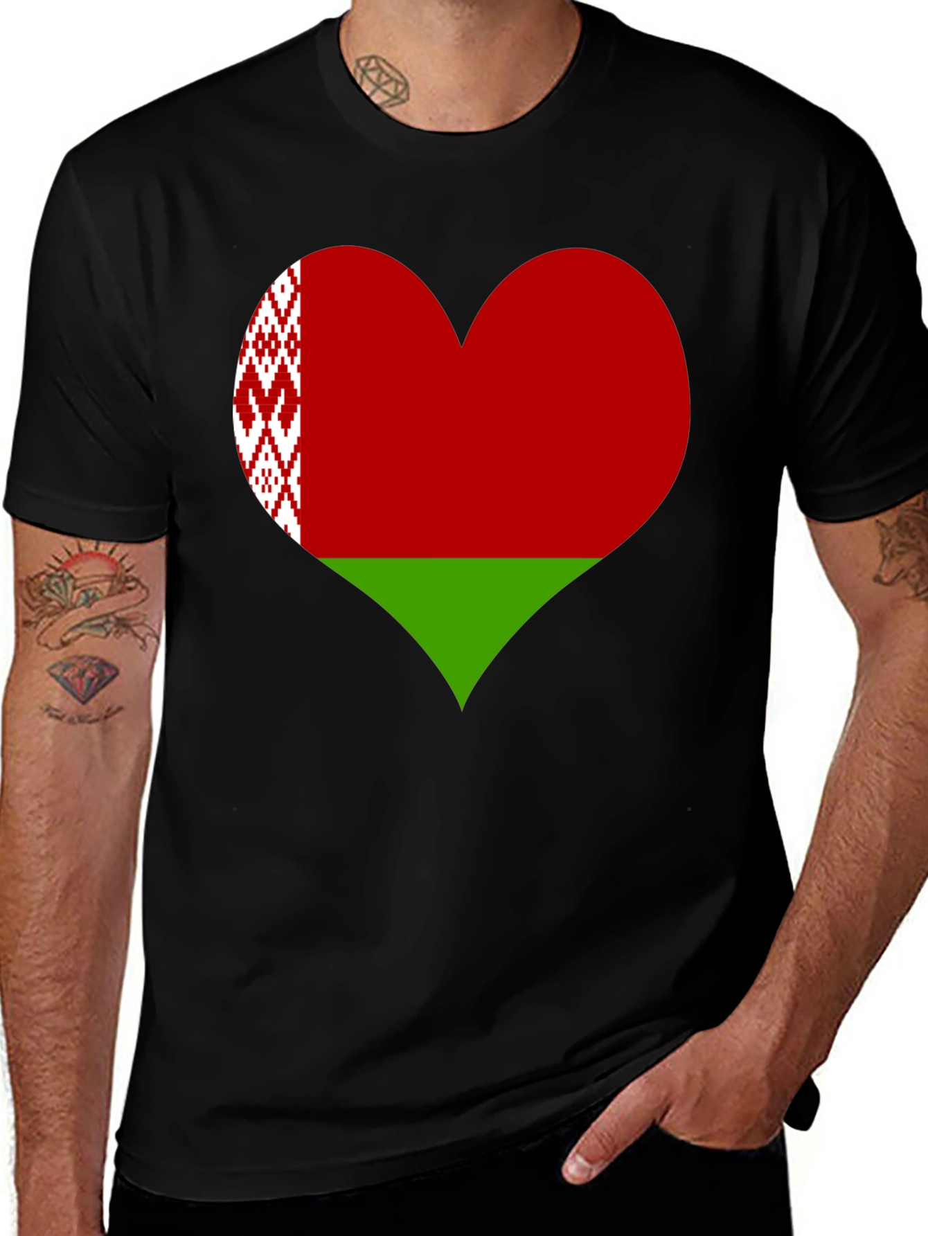 Belarus Flag Heart T-Shirt