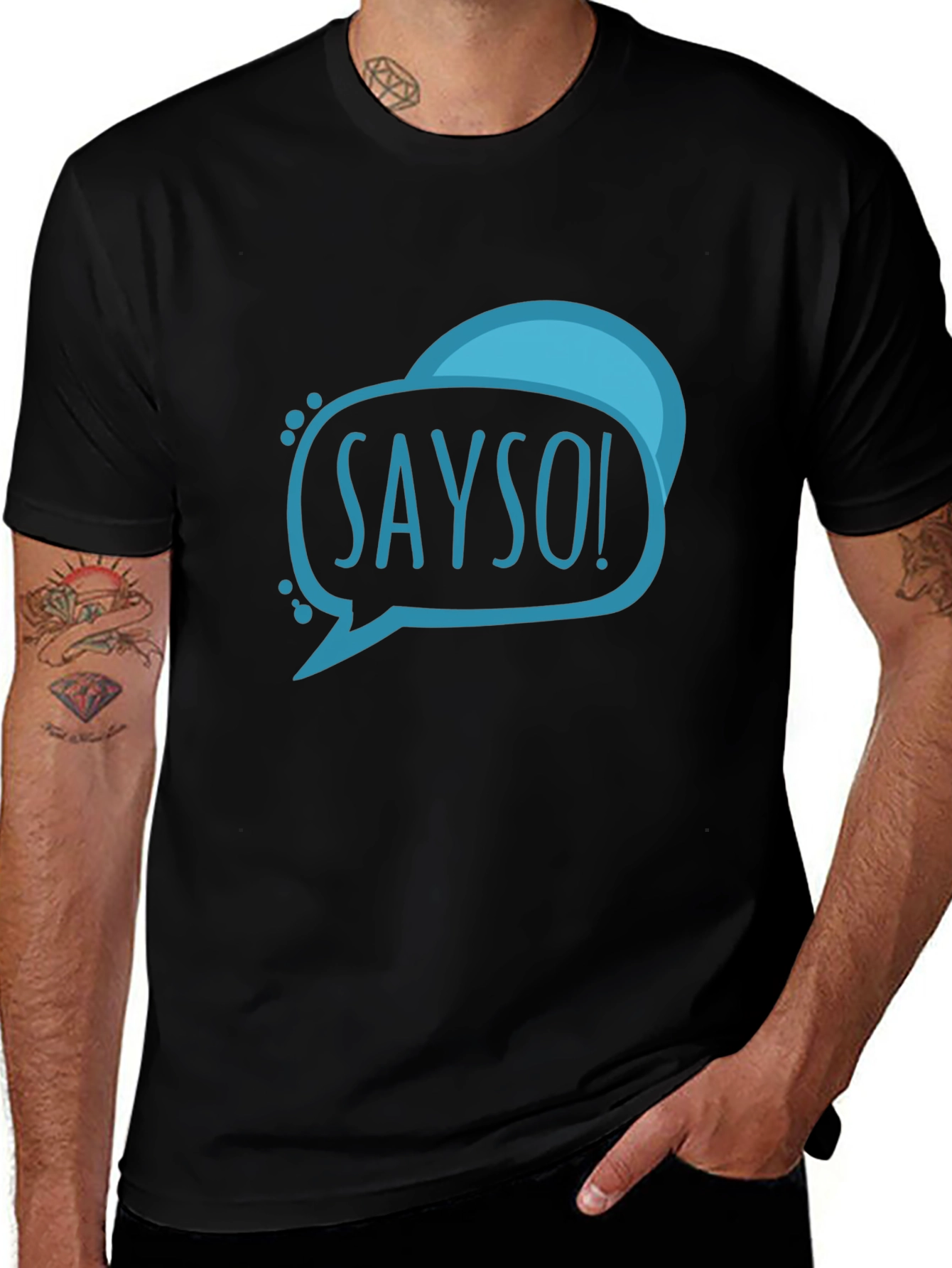 SaysO! T-Shirt - Black Graphic Tee