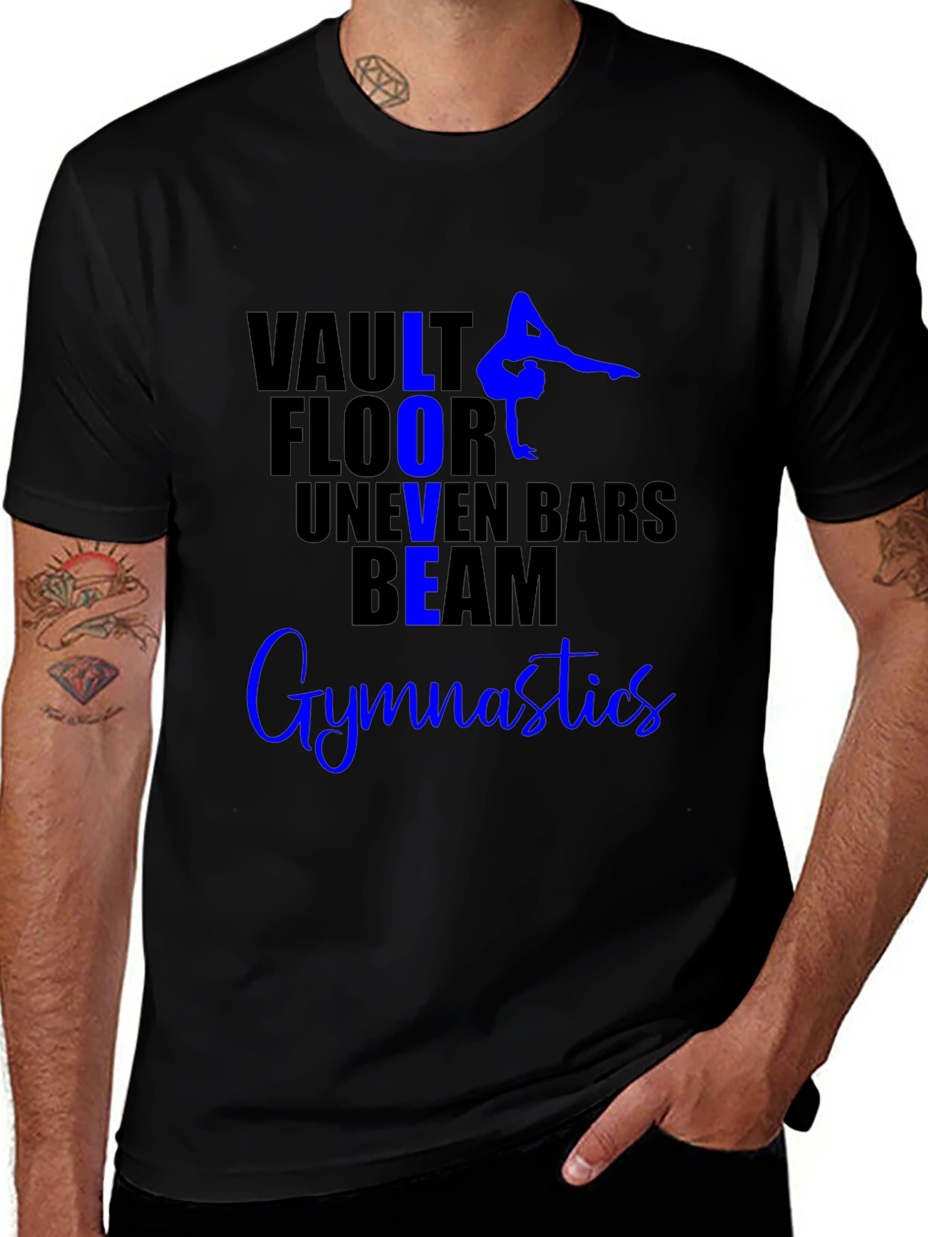 Variant 11 of Gymnastics Lover T-Shirt, Vault, Floor, Beam Tee