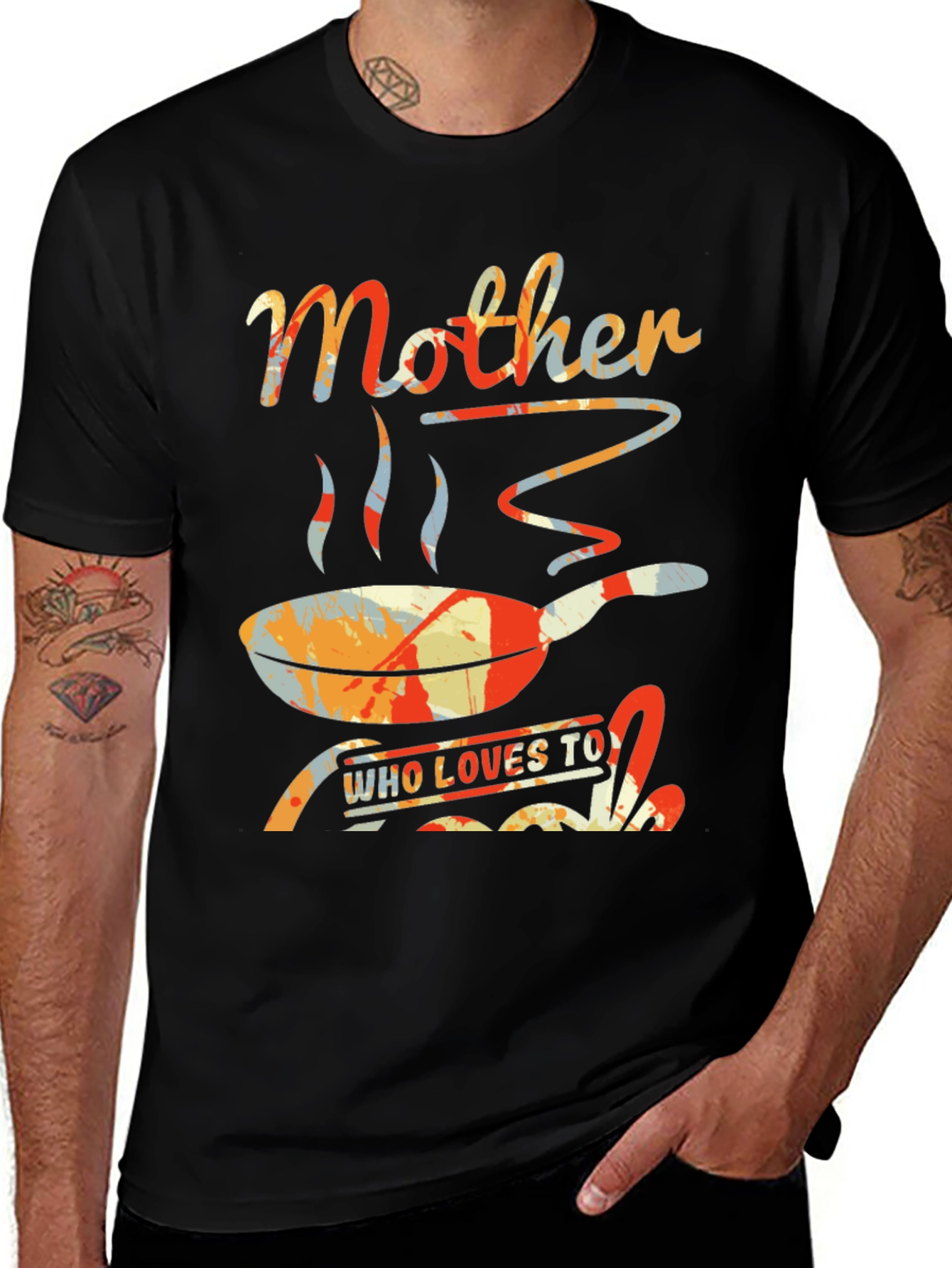 Variant 24 of Mother Who Loves to Cook Black T-Shirt
