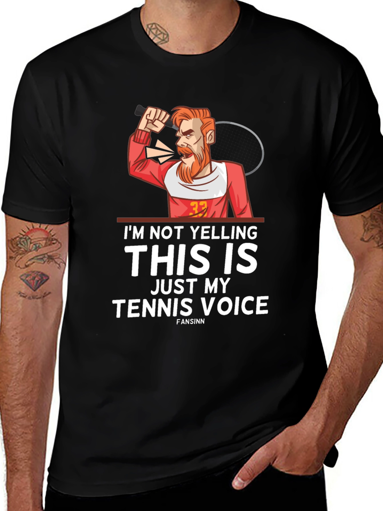 Variant 16 of Tennis Voice Graphic T-Shirt