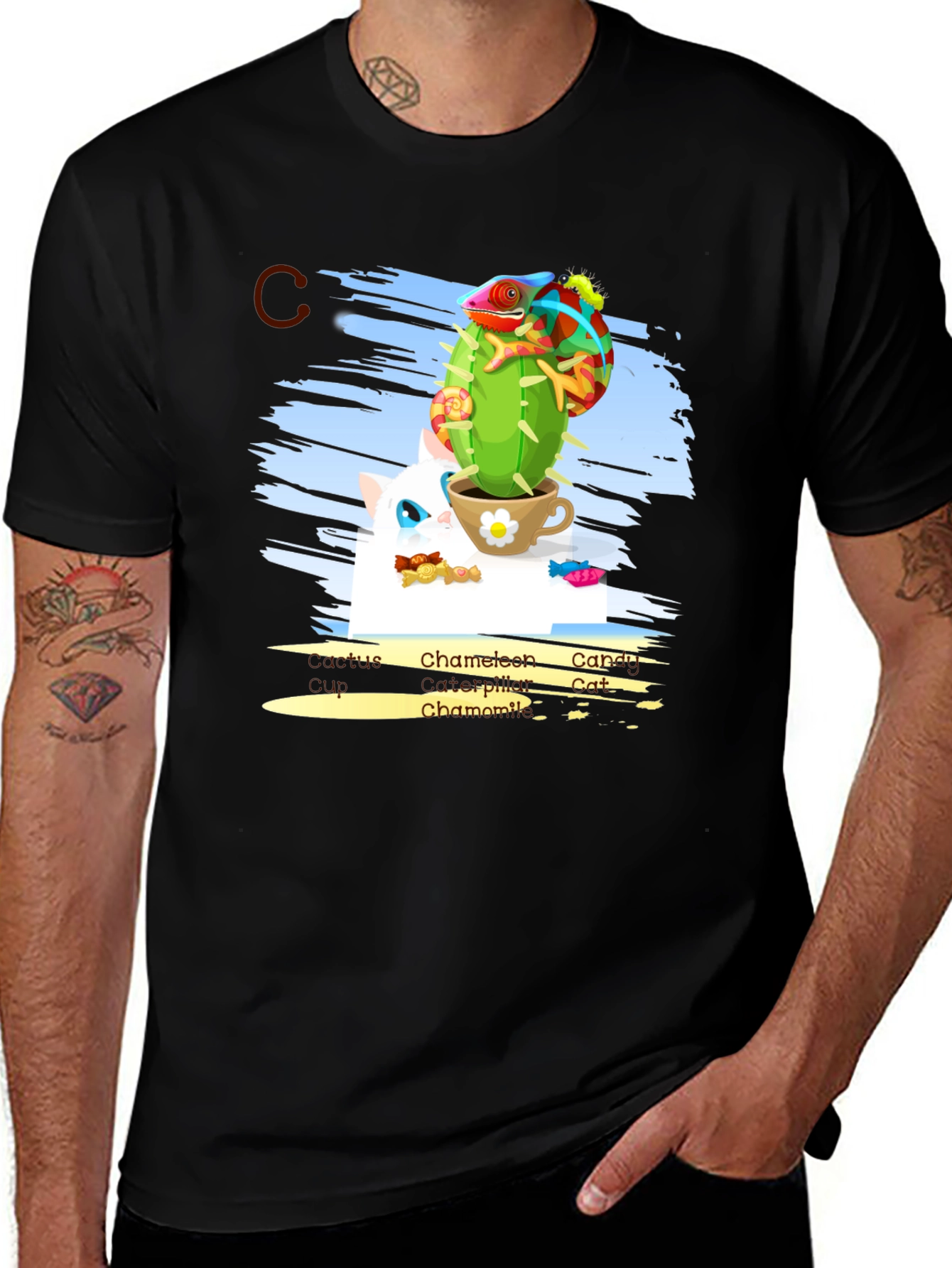 Variant 10 of Cactus Chameleon Cat T-Shirt