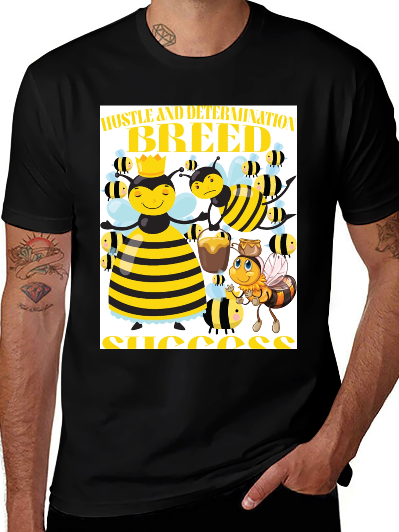 Variant 2 of Hustle and Determination Breed Success T-Shirt