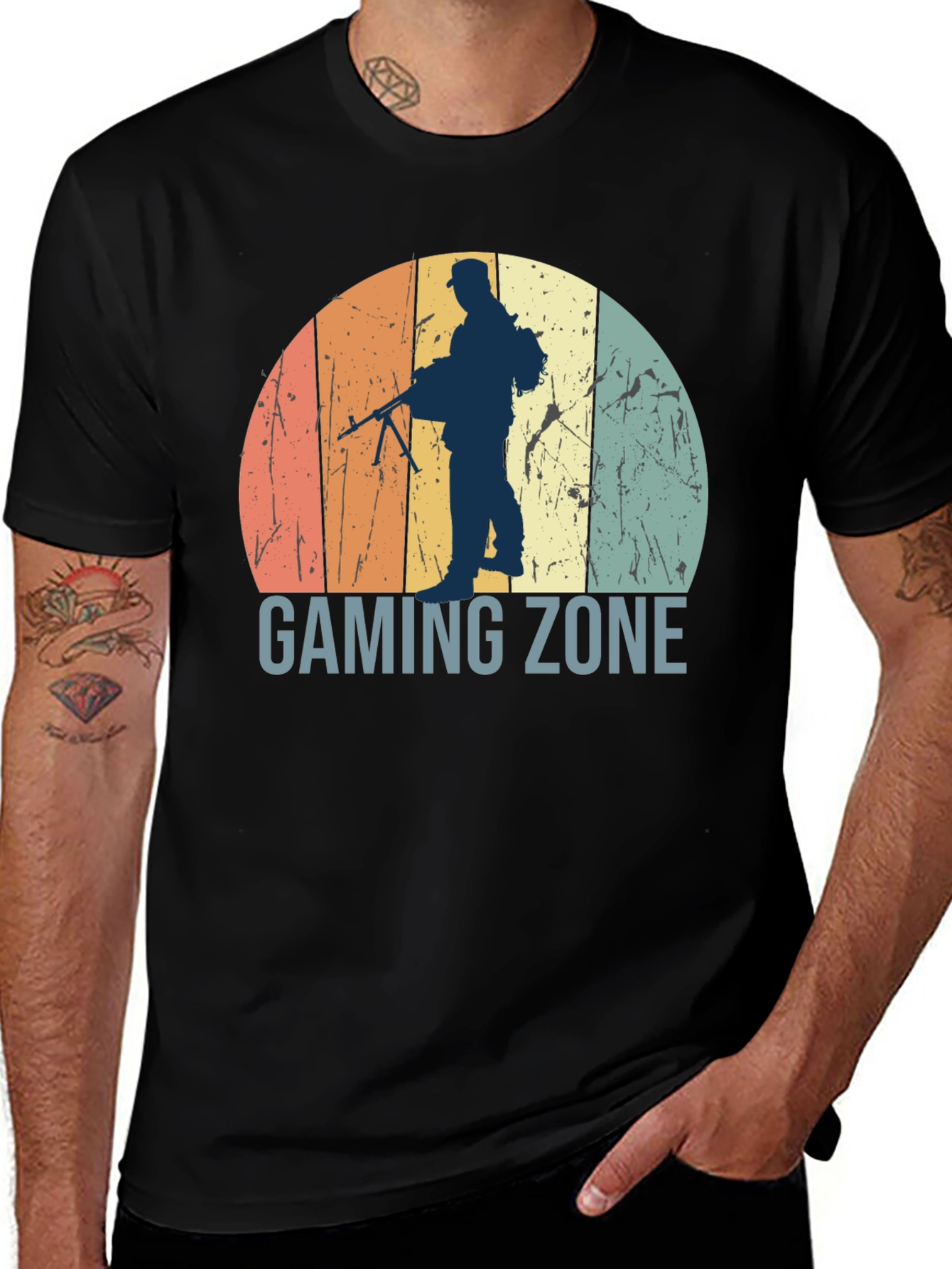Variant 4 of Gaming Zone Graphic Tee - Vintage Style