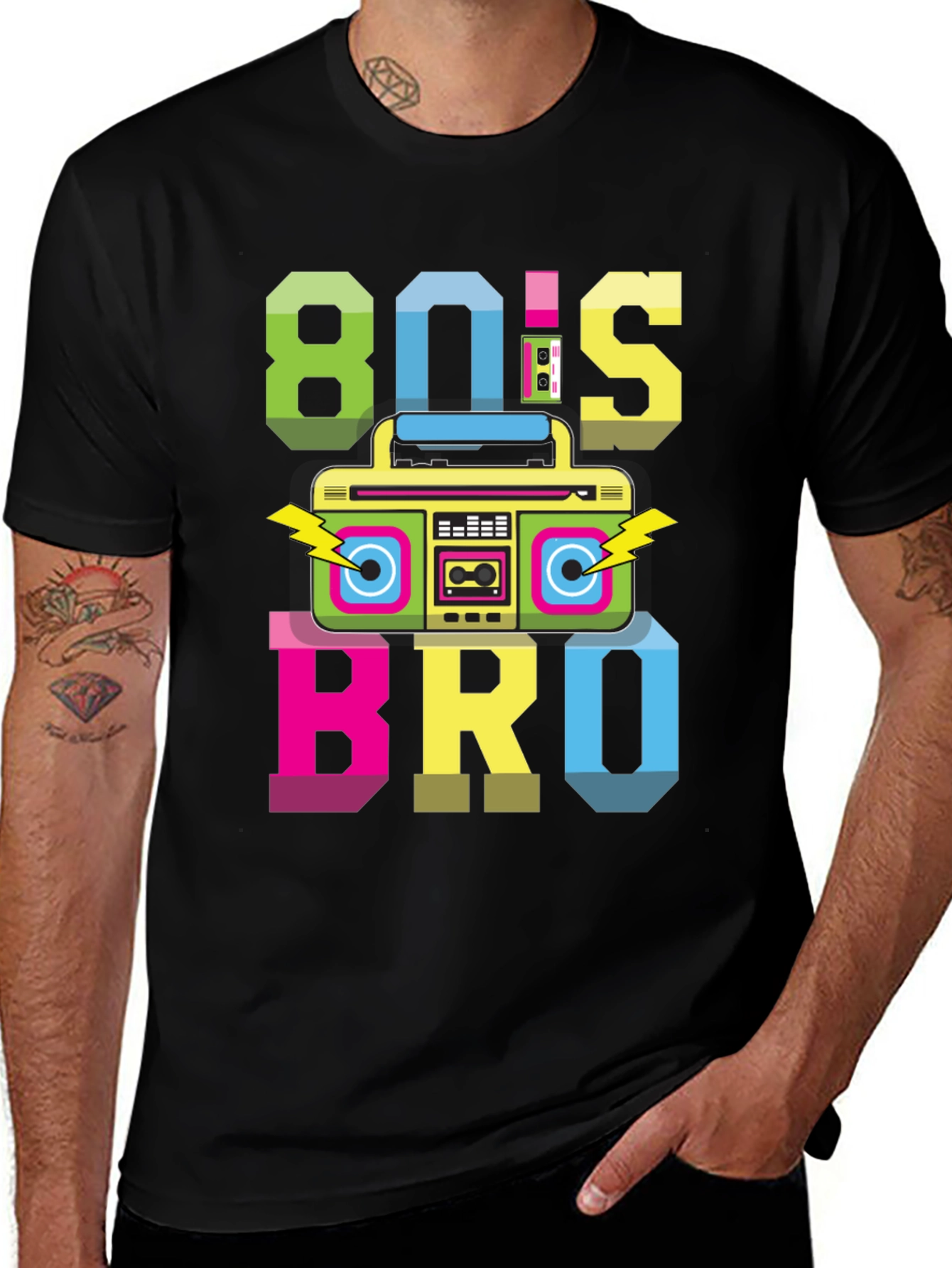 80's Bro Retro Cassette Player Graphic Tee