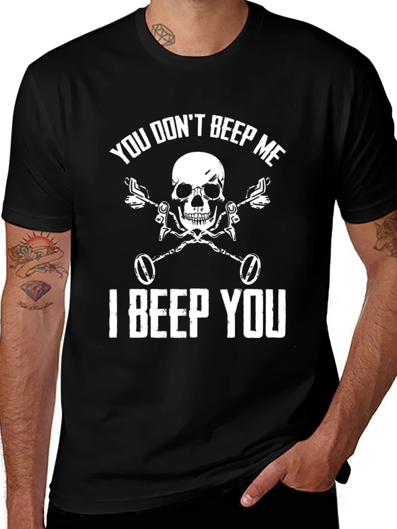 Variant 20 of You Don't Beep Me Skull T-Shirt