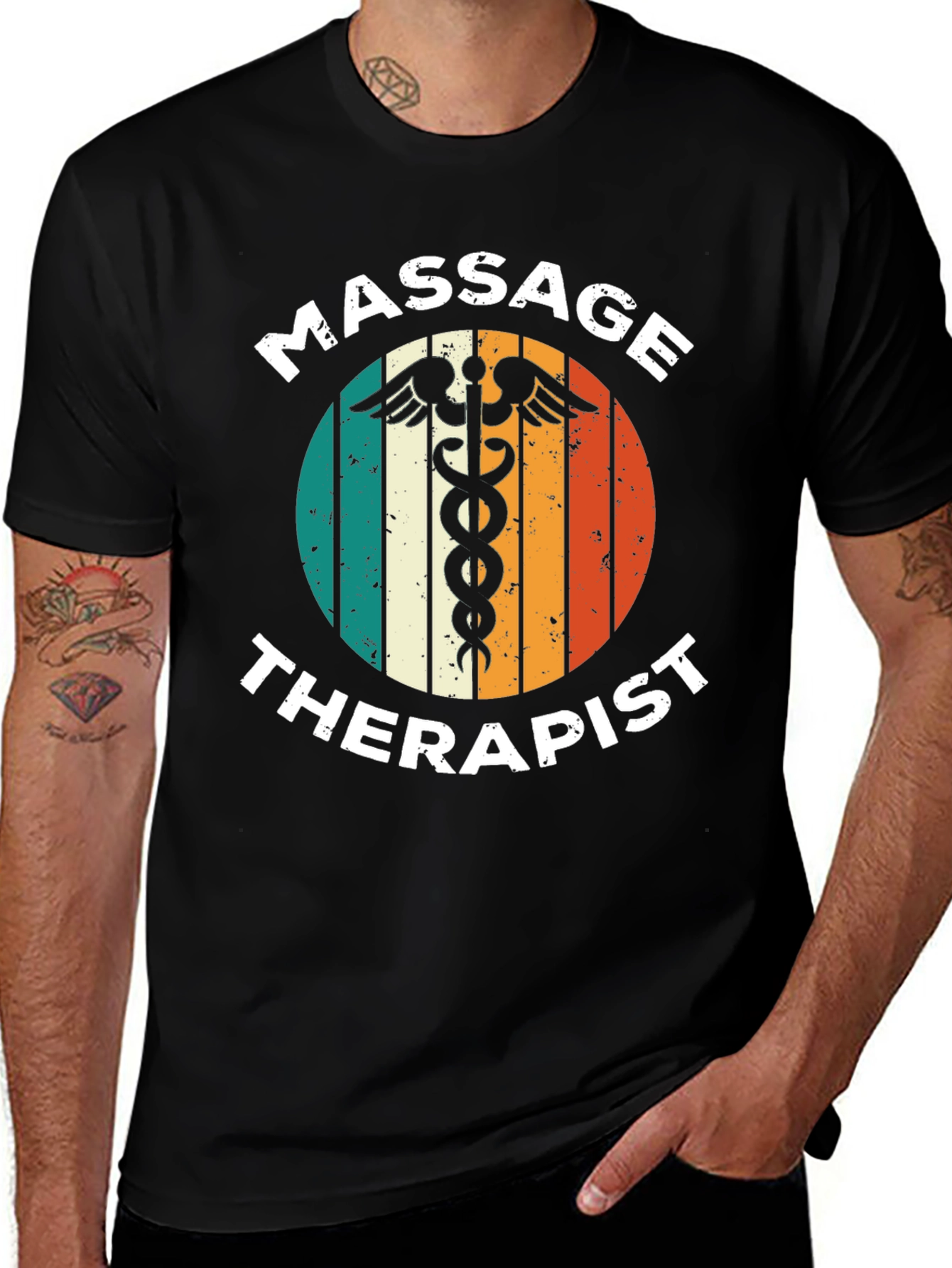 Variant 20 of Massage Therapist Retro Graphic T-Shirt