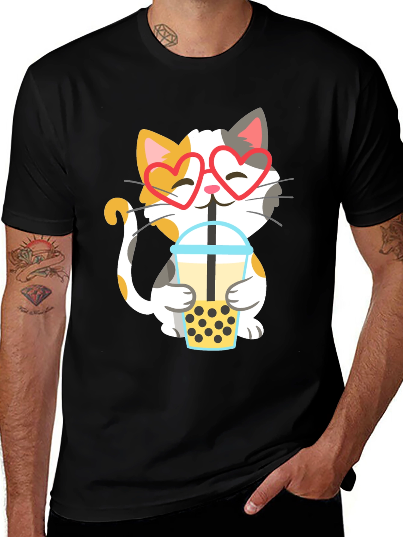 Variant 9 of Cat Boba Tea T-Shirt