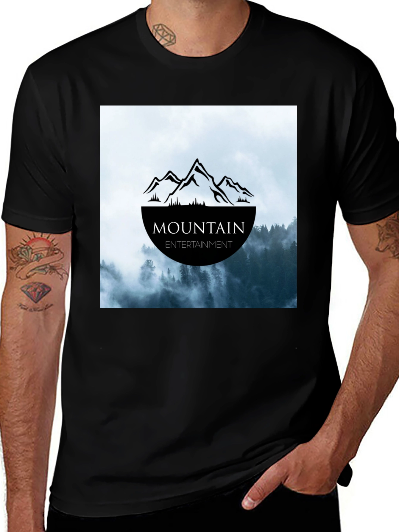 Black Mountain Entertainment Graphic T-Shirt - Classic Black Tee main image