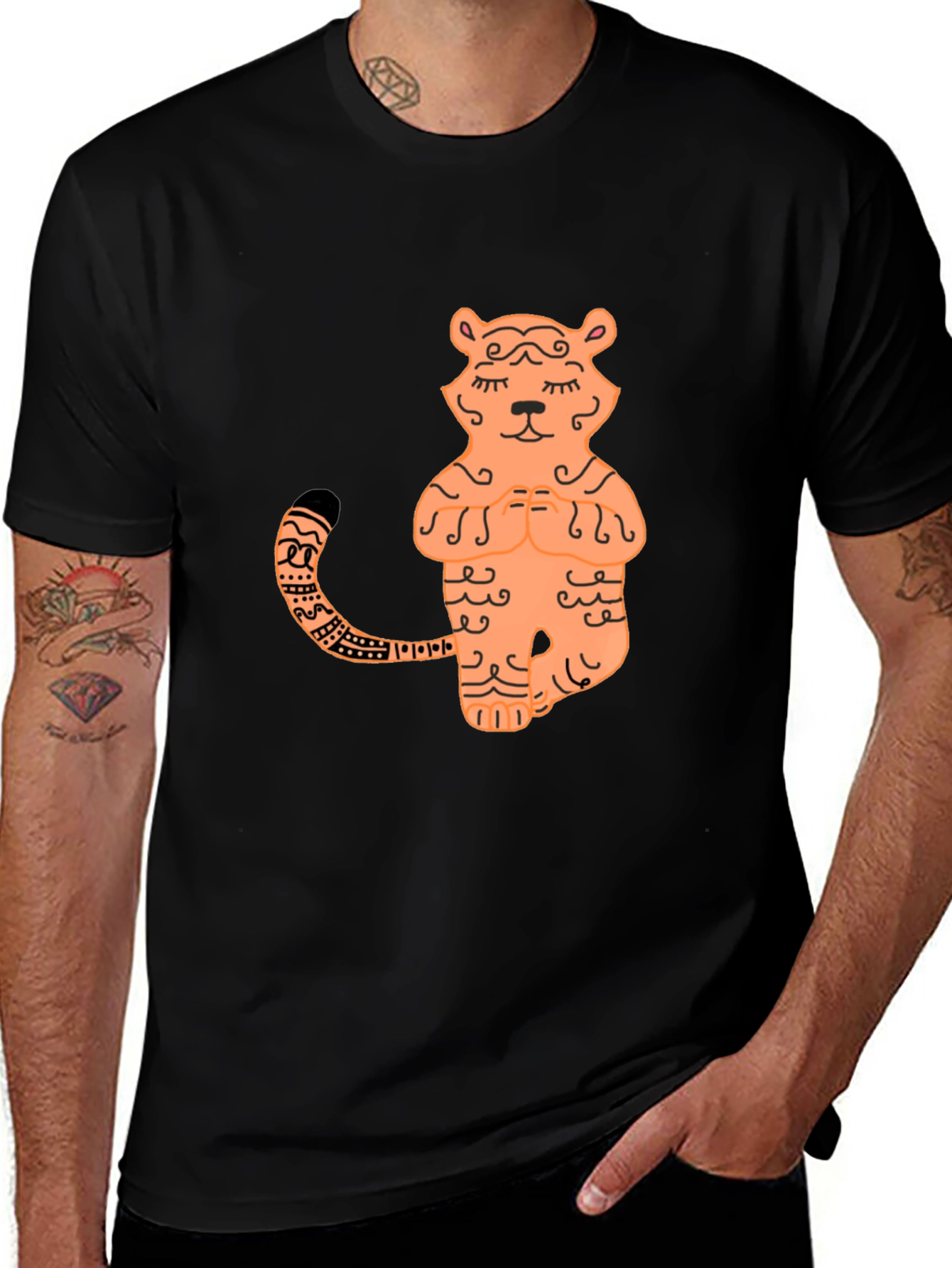 Variant 27 of Zen Tiger Graphic Tee - Stylish Yoga T-Shirt