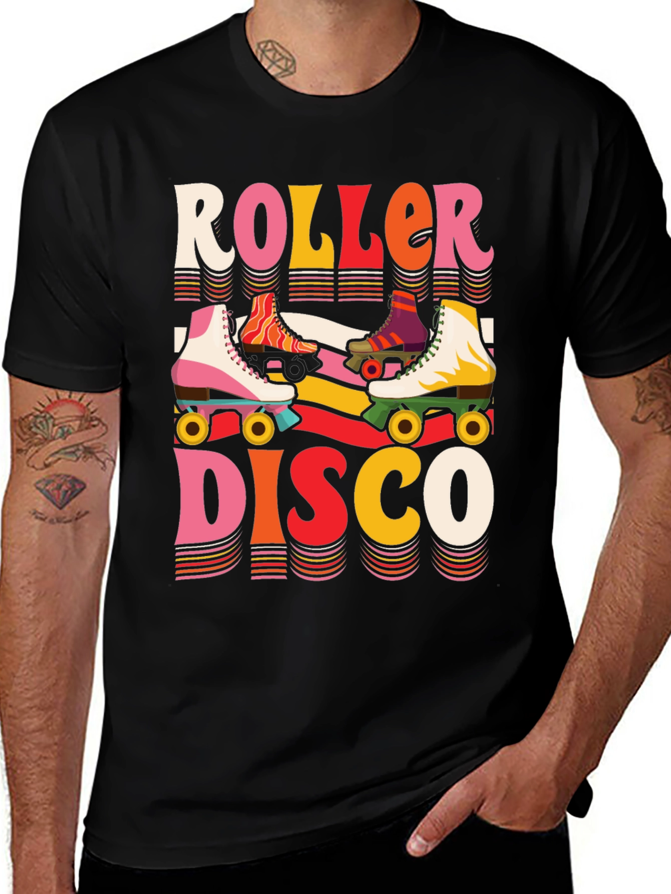 Variant 24 of Roller Disco Graphic Tee - Retro Vibes!