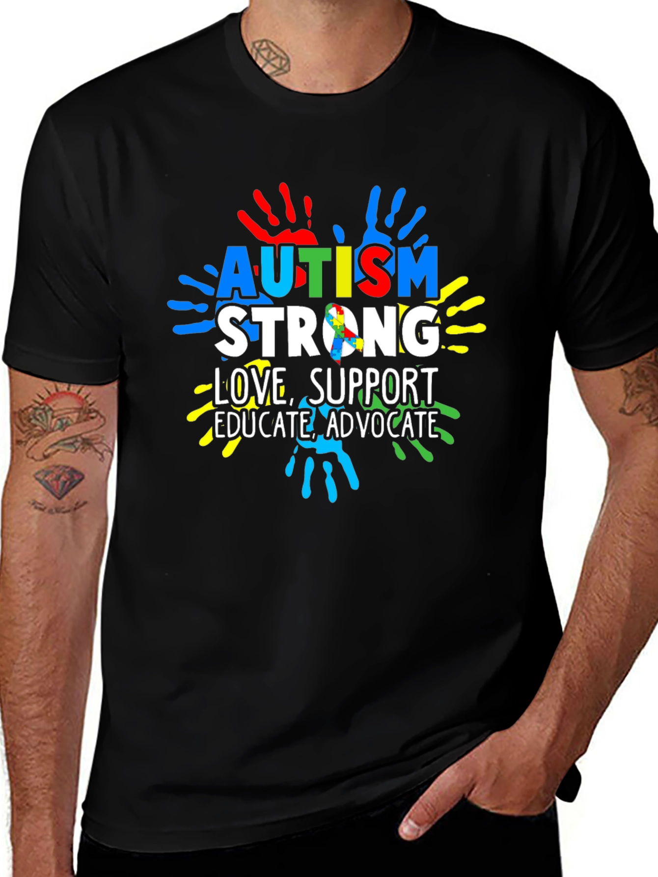 Autism Awareness T-Shirt: Love, Support, Educate, Advocate