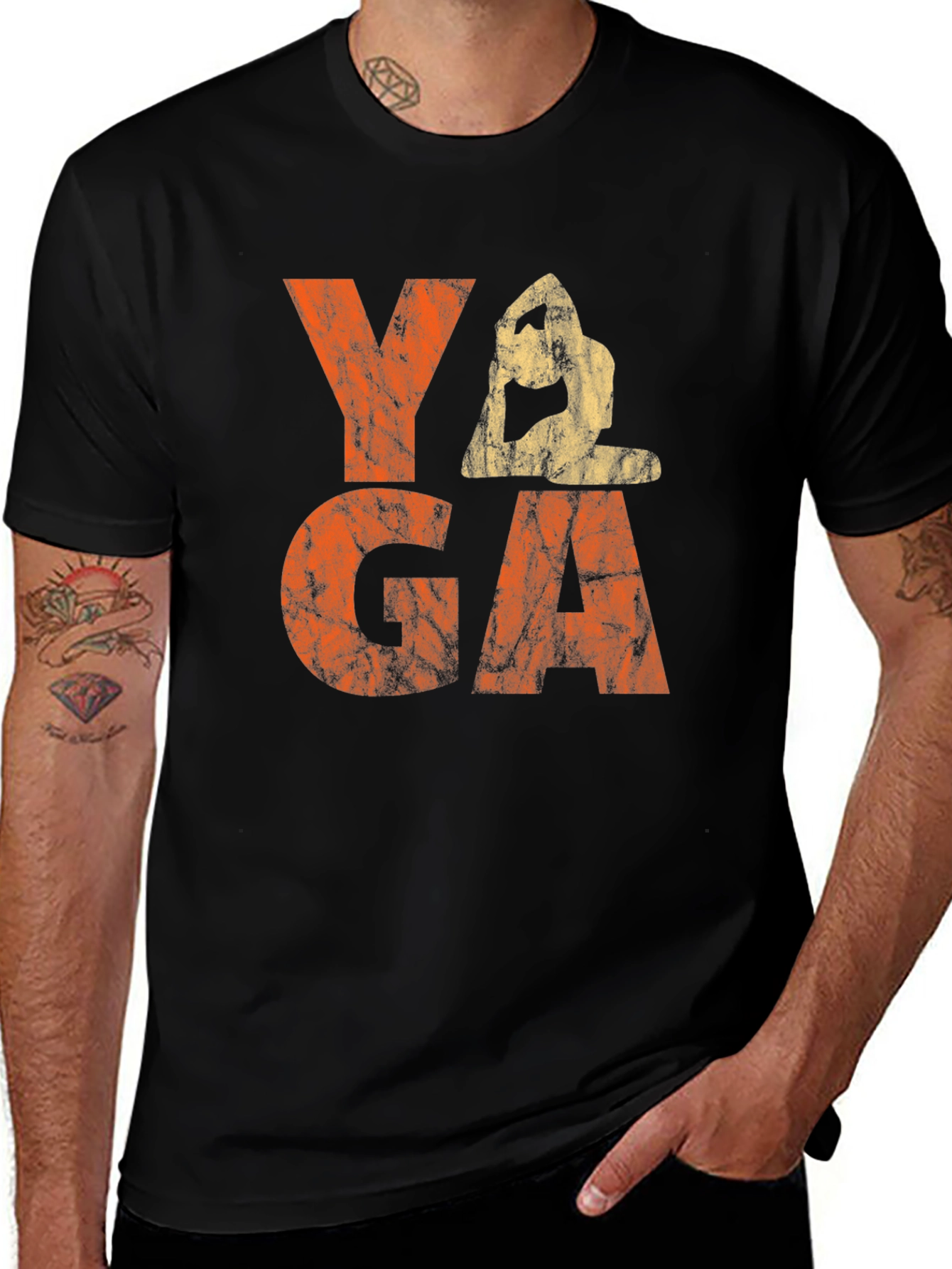 Variant 27 of Yoga T-Shirt - Meditating Graphic Tee