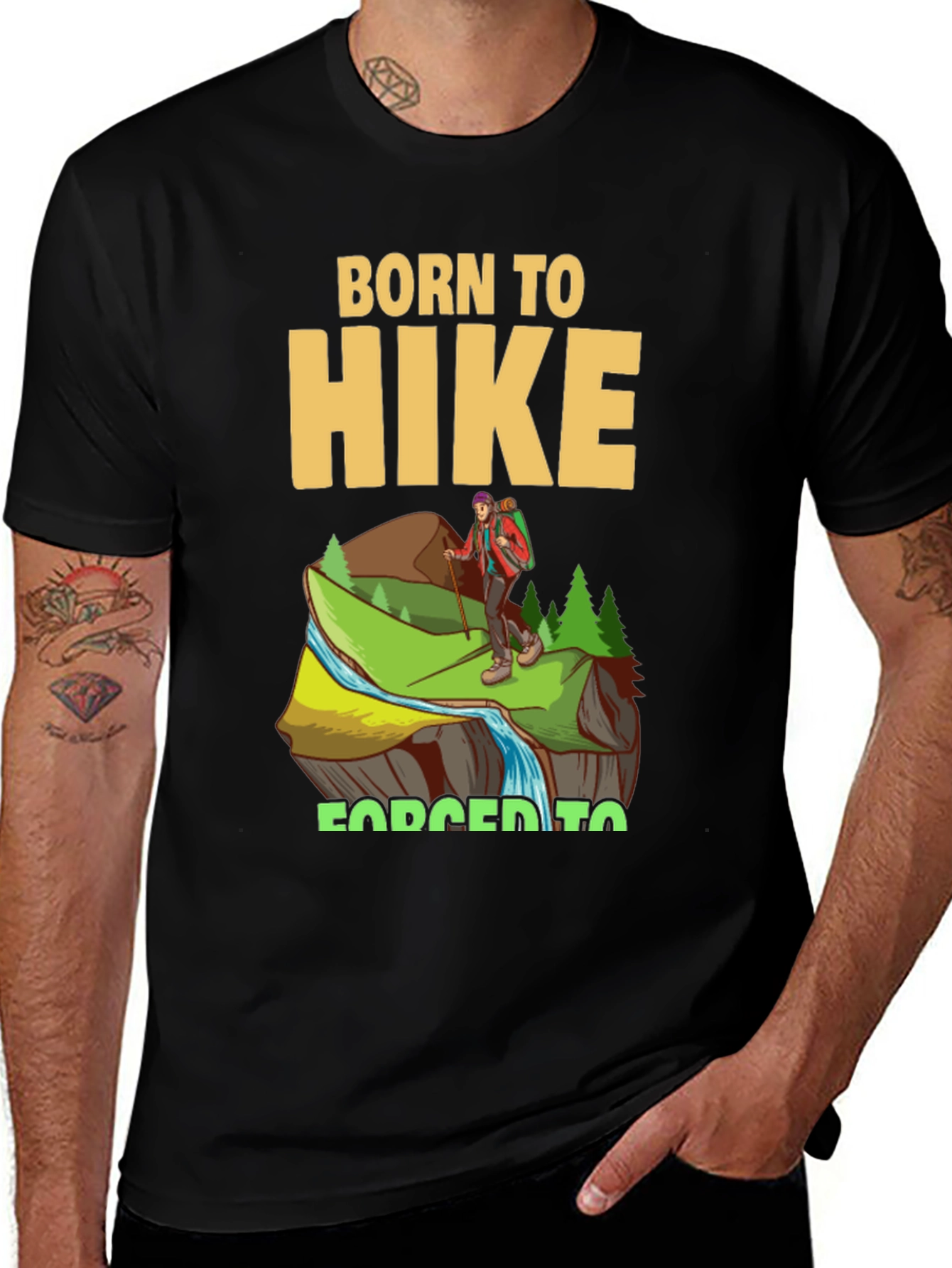 Variant 18 of Born to Hike Graphic Tee
