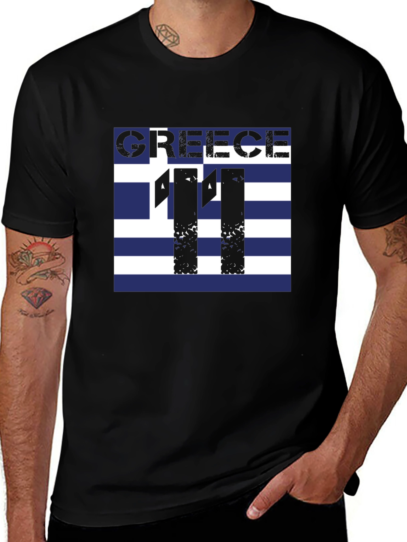 Greece Flag Football T-Shirt