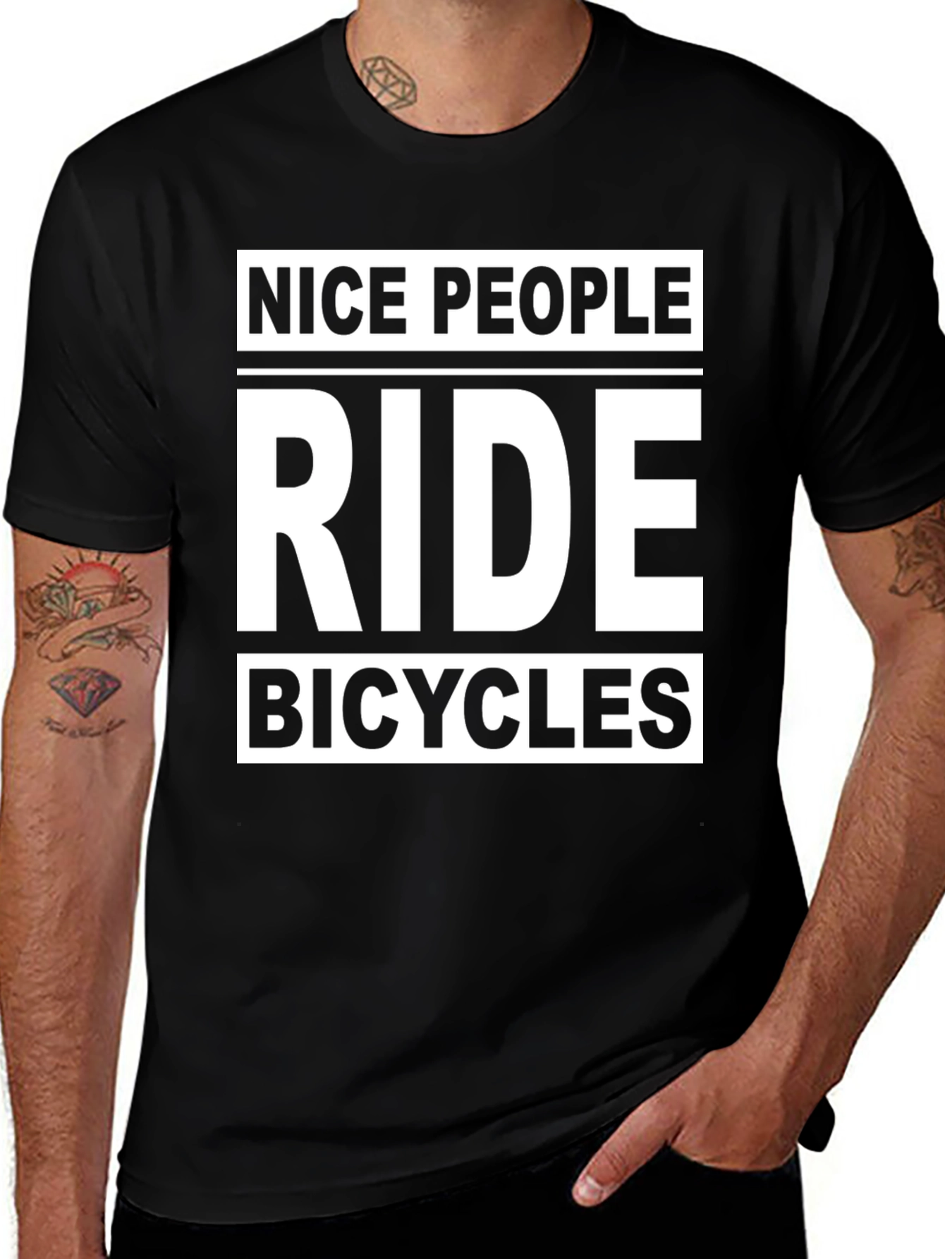 Variant 17 of Nice People Ride Bicycles Graphic T-Shirt