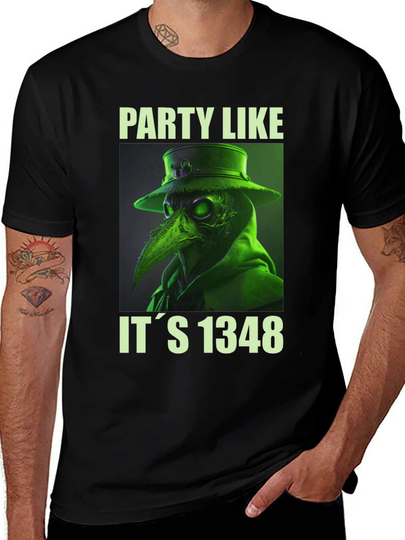Variant 14 of Party Like It's 1348 Plague Doctor T-Shirt
