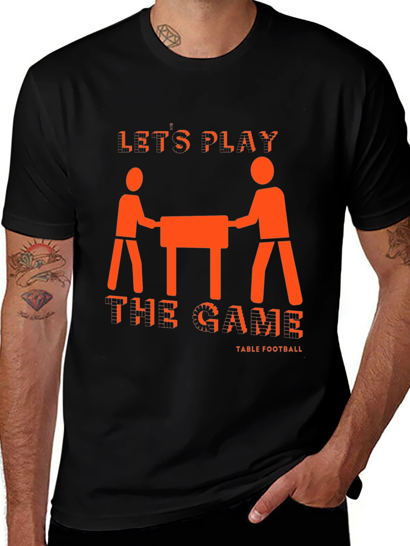 Variant 15 of Let's Play Table Football Graphic Tee