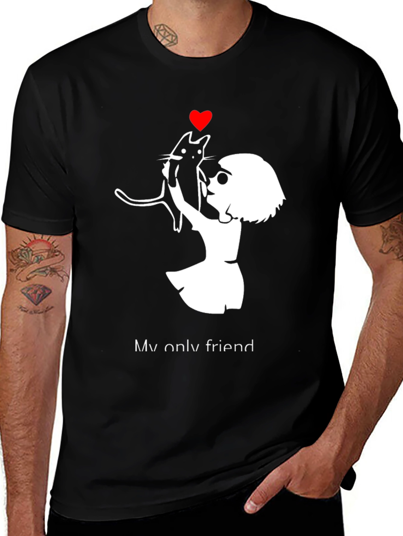My Only Friend Graphic T-Shirt - Cat Lover Tee