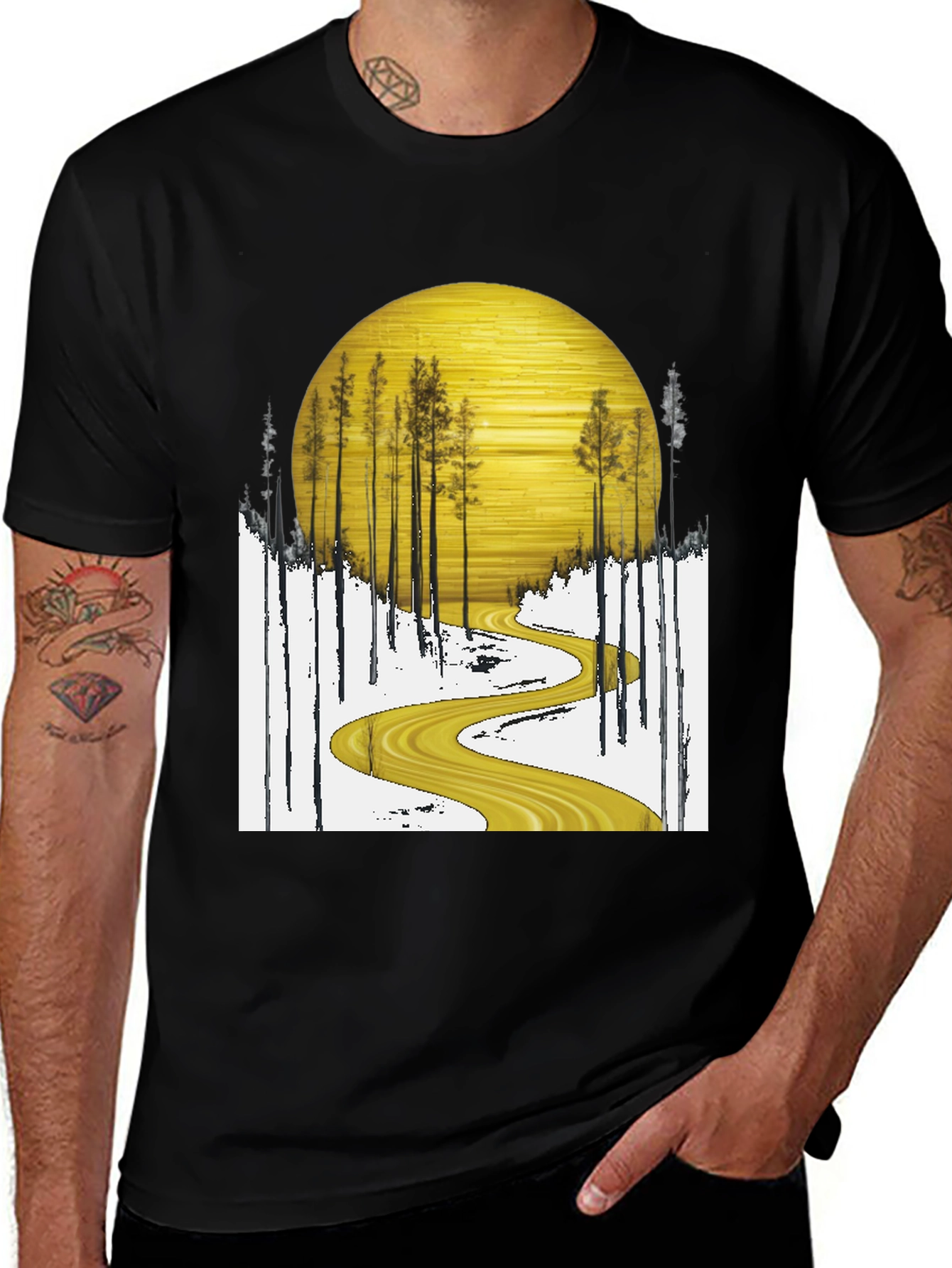 Variant 13 of Sunset Forest Graphic T-Shirt