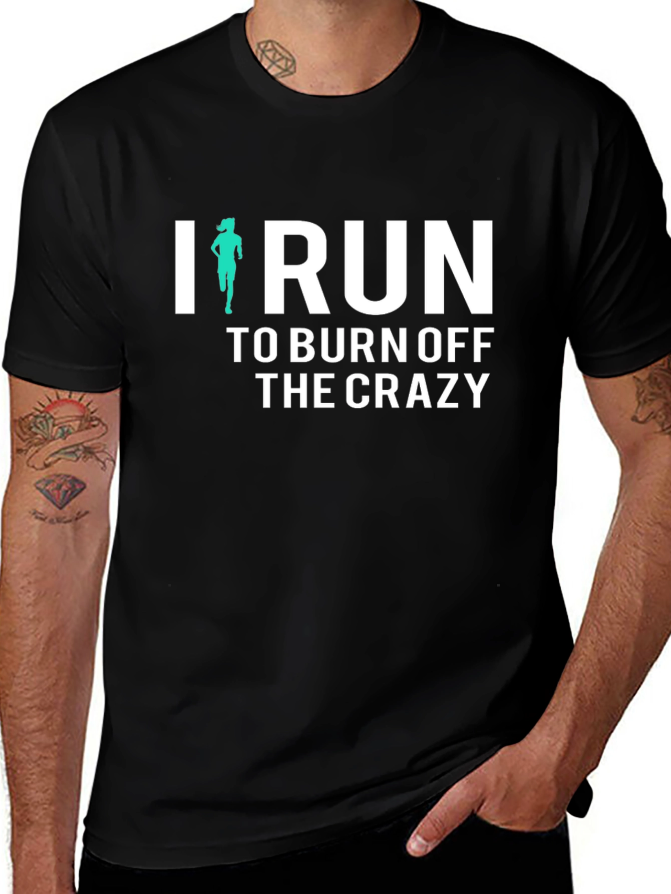 Variant 14 of I Run to Burn Off the Crazy T-Shirt