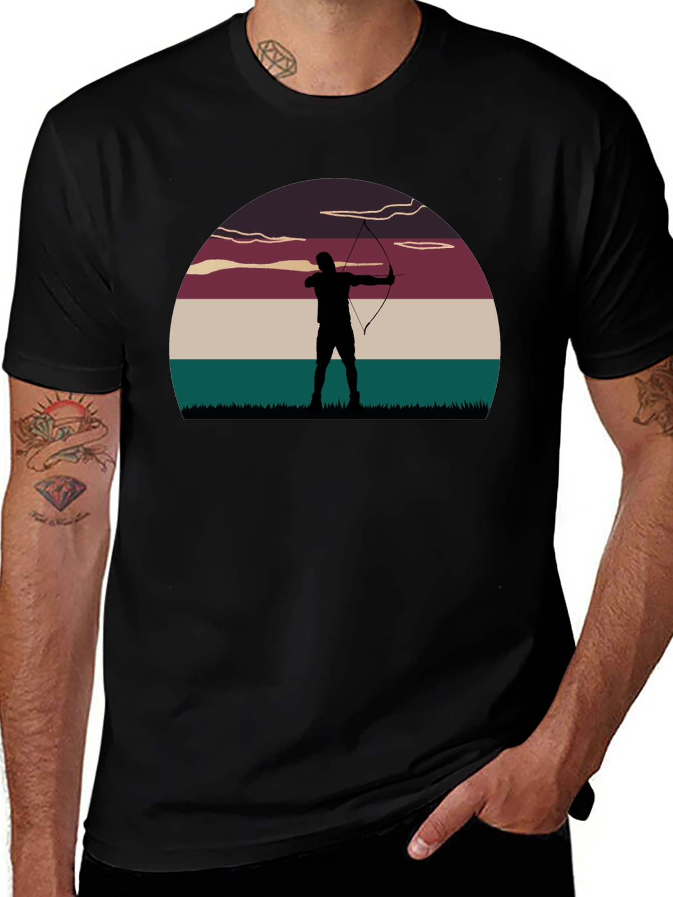 Variant 19 of Archery Silhouette Graphic Tee