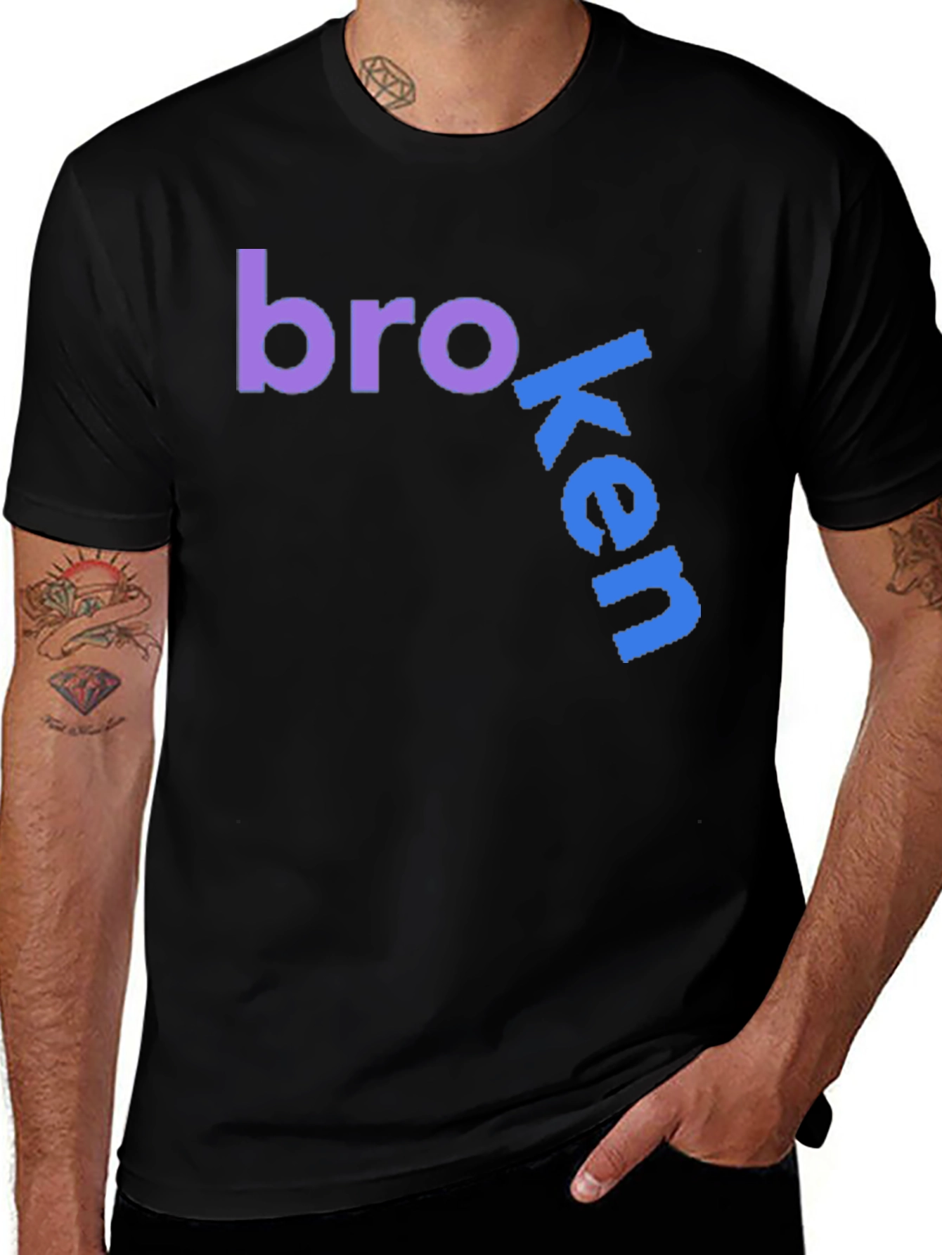 Variant 10 of Broken Bro Graphic Tee - Comfy Cotton Blend