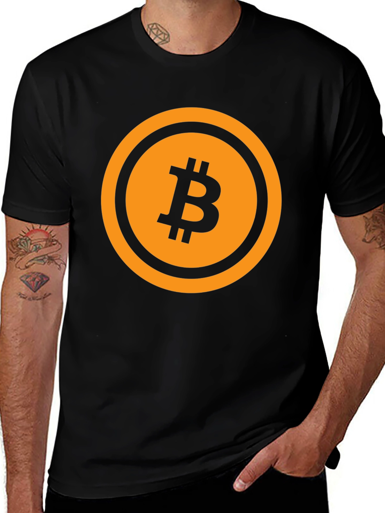Variant 27 of Bitcoin Logo Black T-Shirt