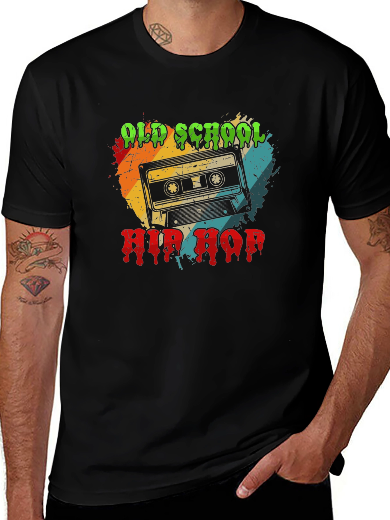 Variant 28 of Old School Hip Hop Cassette Tape Graphic Tee