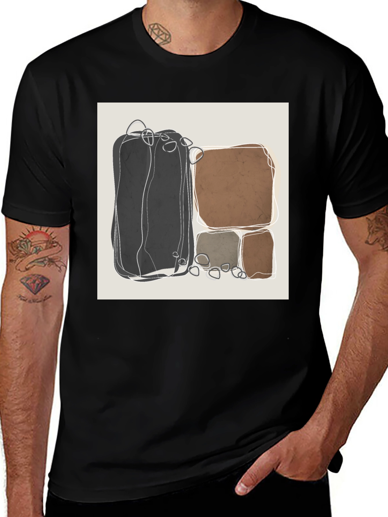 Variant 30 of Abstract Stone T-Shirt - Modern Art Tee