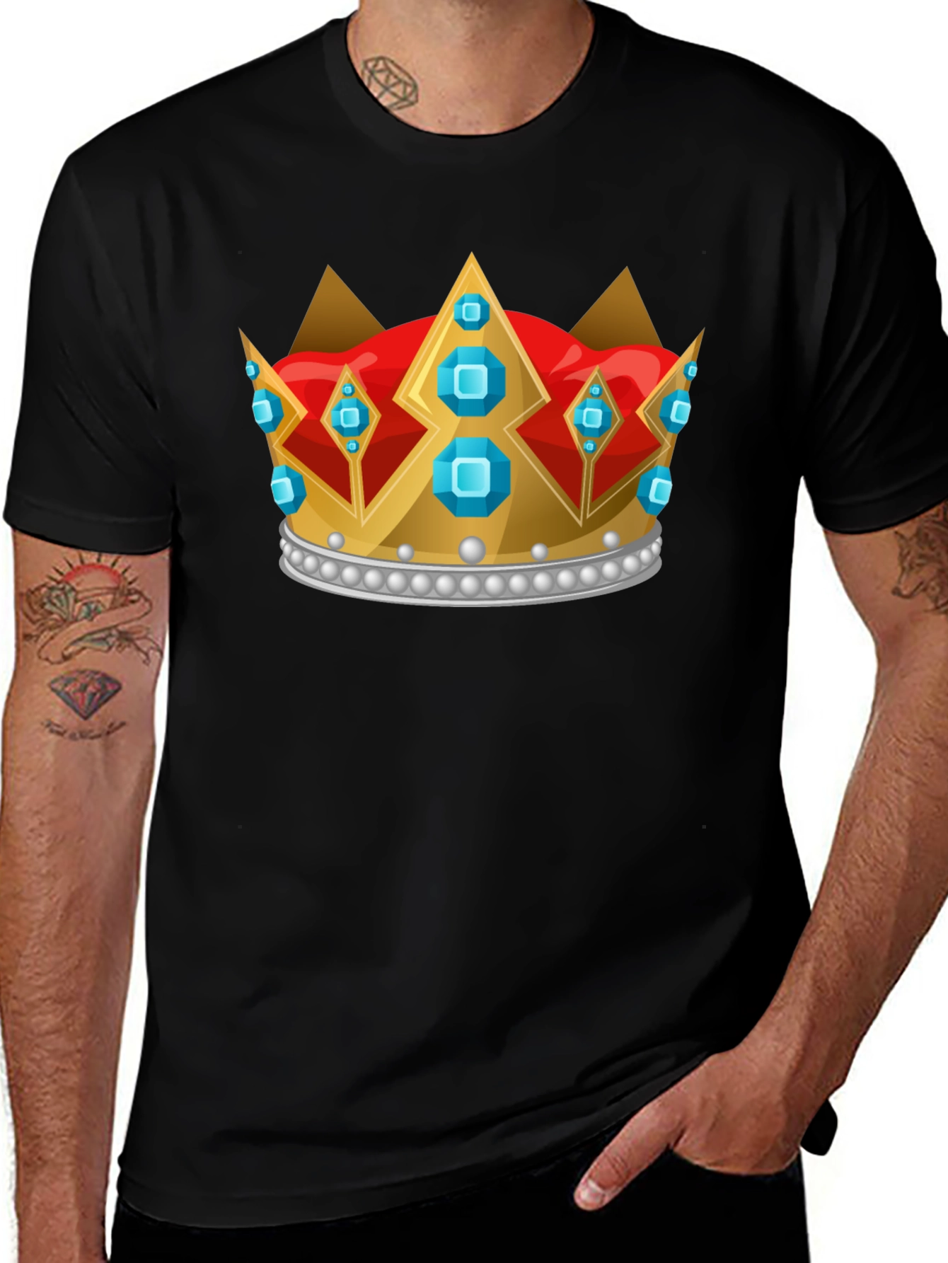 Variant 18 of King Crown Graphic Black T-Shirt