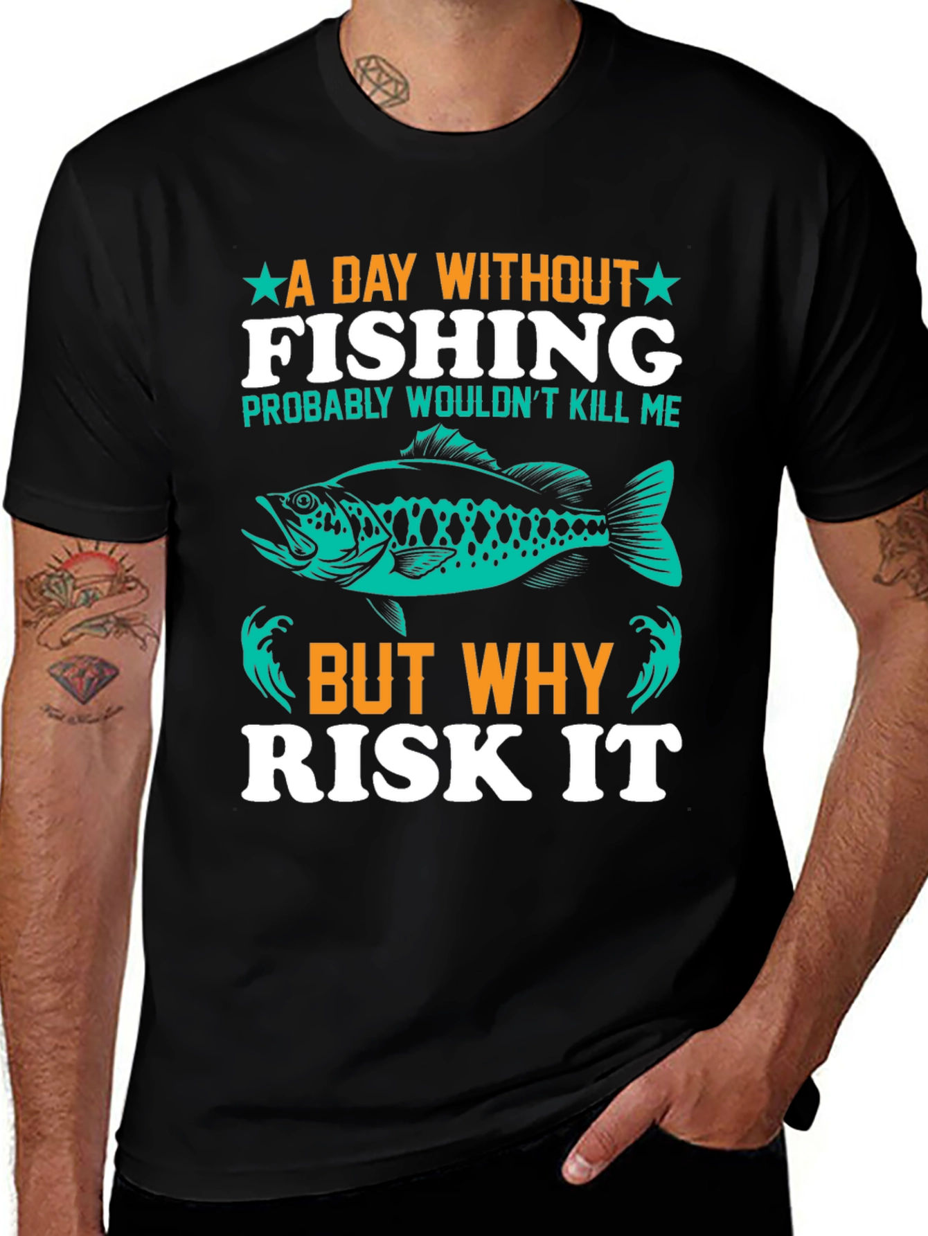 Variant 2 of Fishing T-Shirt - A Day Without Fishing