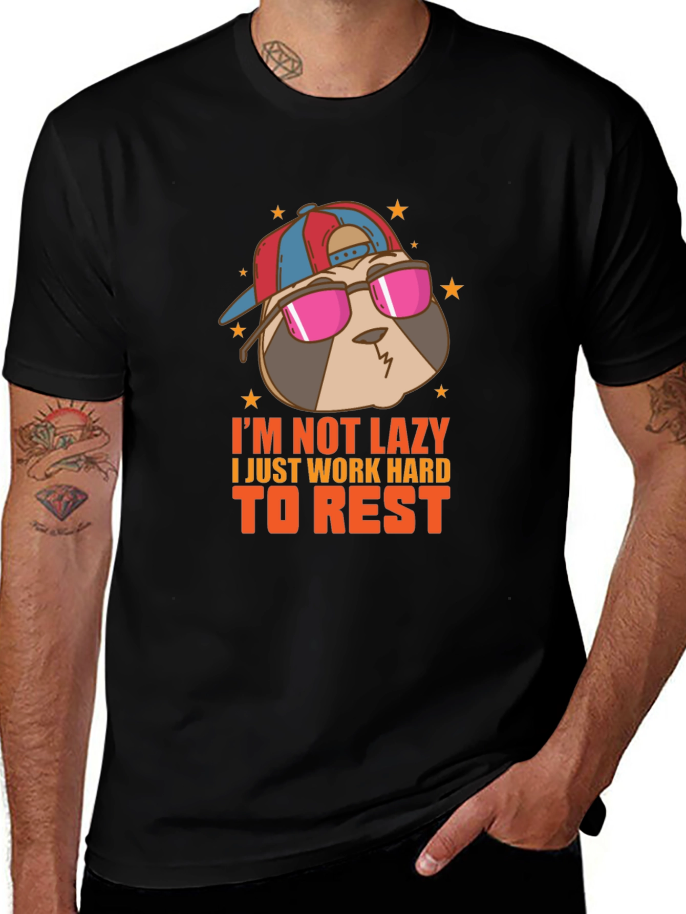 Variant 26 of Cool Sloth T-Shirt - I'm Not Lazy Design