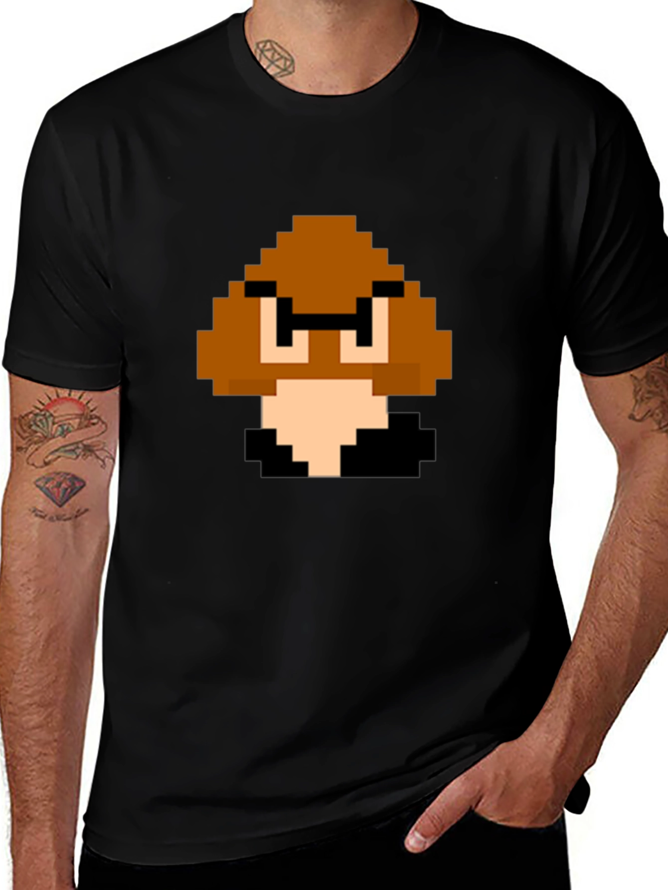 Pixel Goomba T-Shirt - Retro Gaming Style