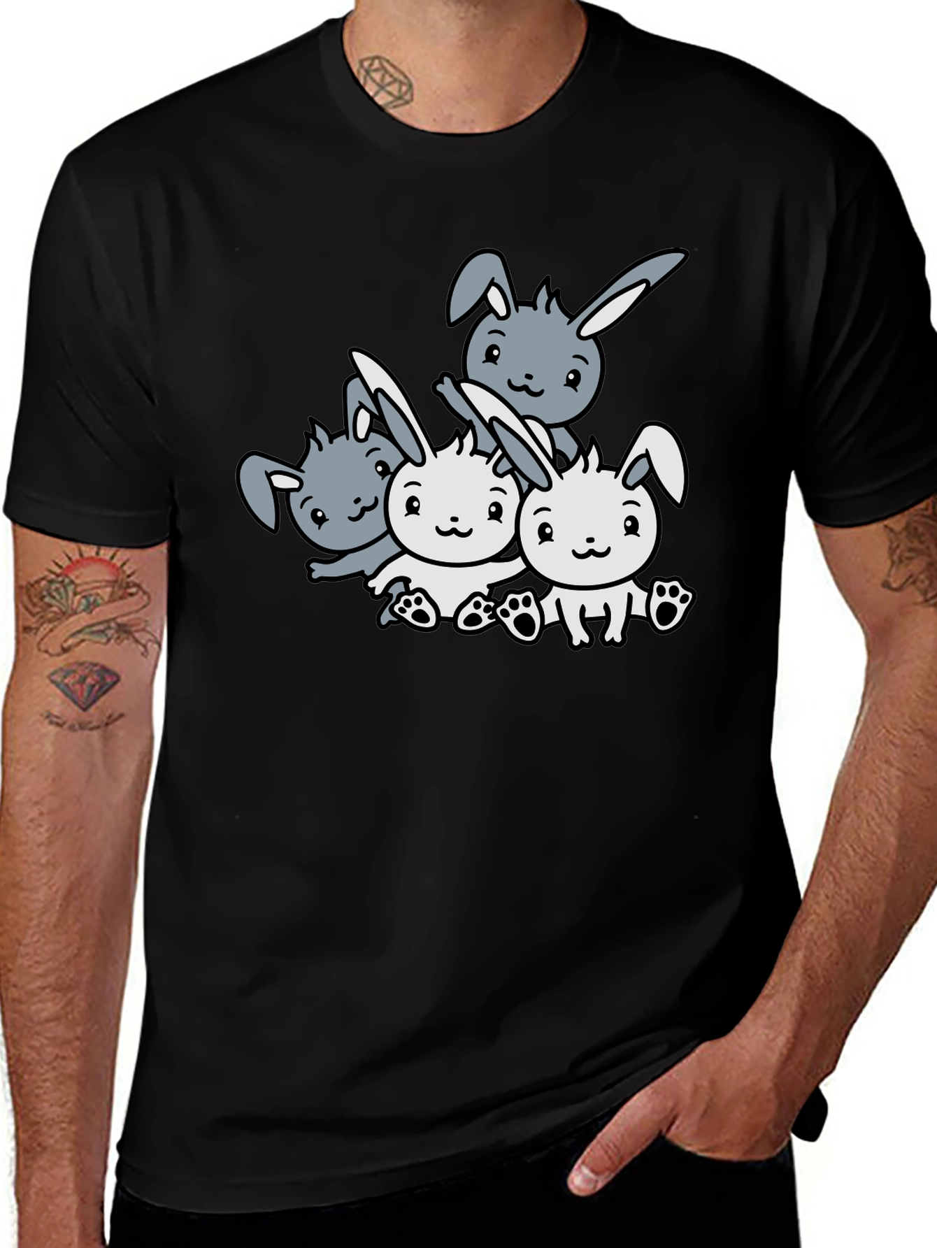 Variant 5 of Cute Cartoon Bunny Rabbit T-Shirt