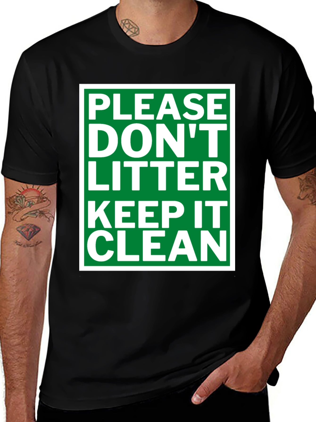 Variant 11 of Please Don't Litter T-Shirt - Keep it Clean Tee