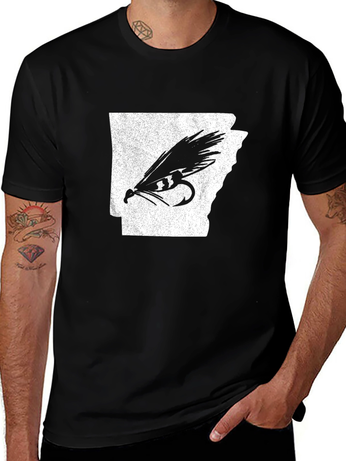 Variant 8 of Arkansas Fishing T-Shirt