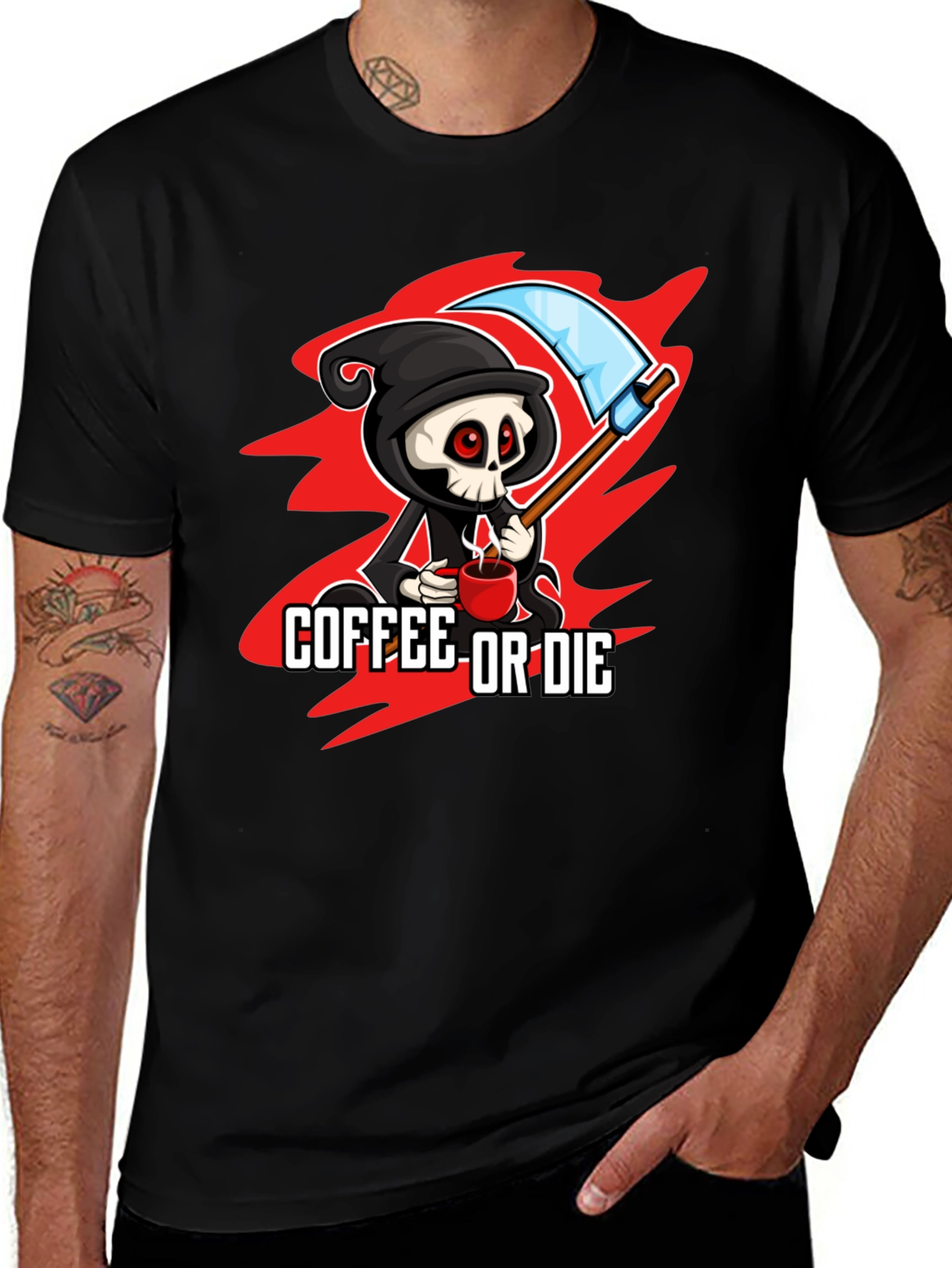 Variant 8 of Coffee or Die Graphic Tee - Reaper Design
