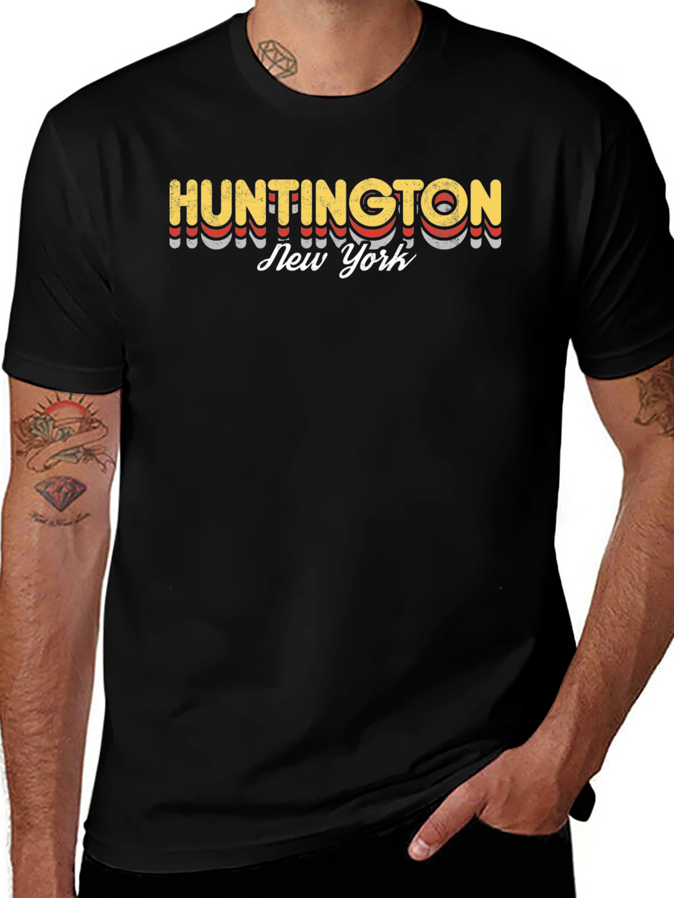 Huntington New York Retro Graphic T-Shirt