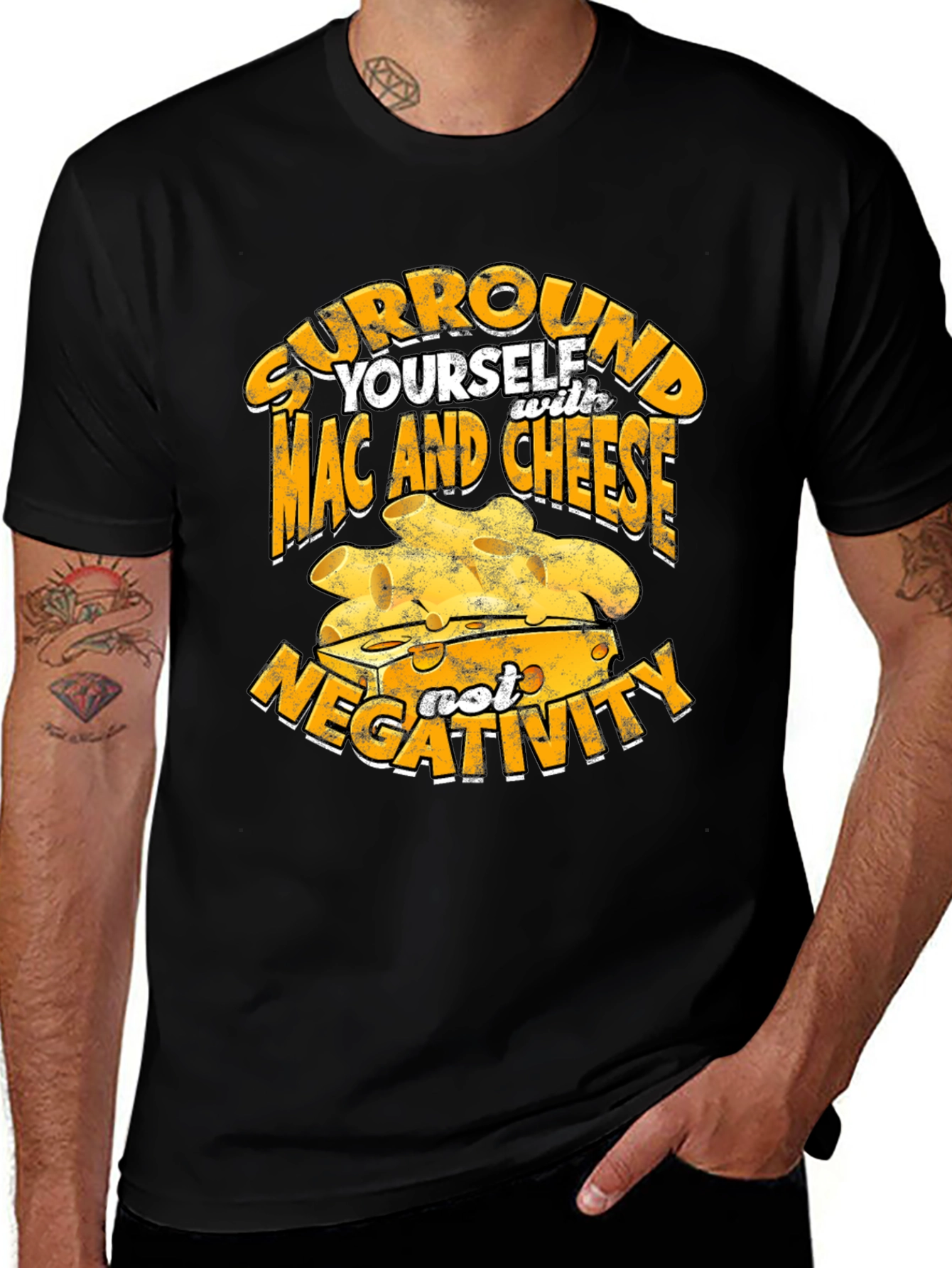 Mac and Cheese Graphic Tee - Surround Yourself With Positivity